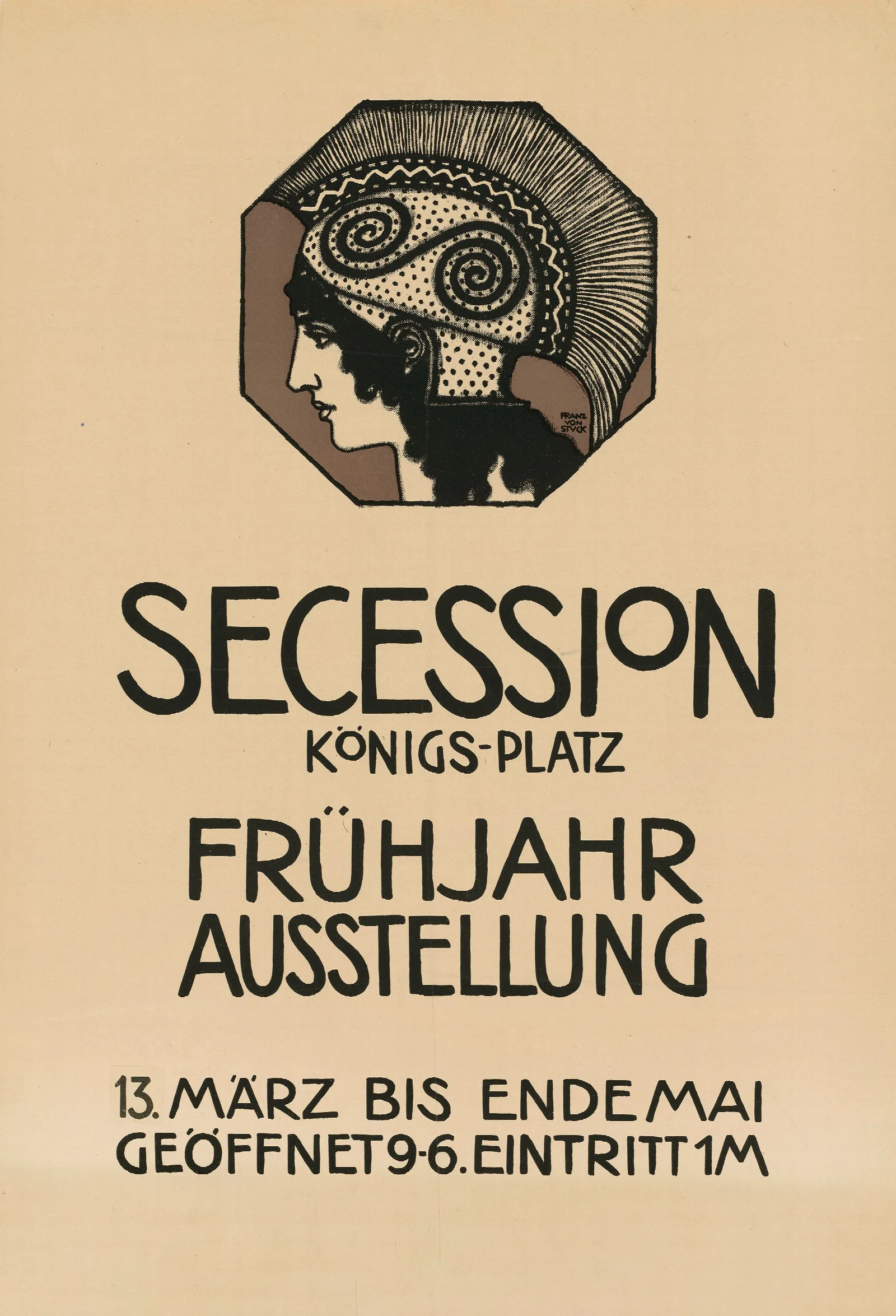 Secession Konigs Platz Fruhjahr Ausstellung Wall Art by Franz von Stuck - Canvas Print