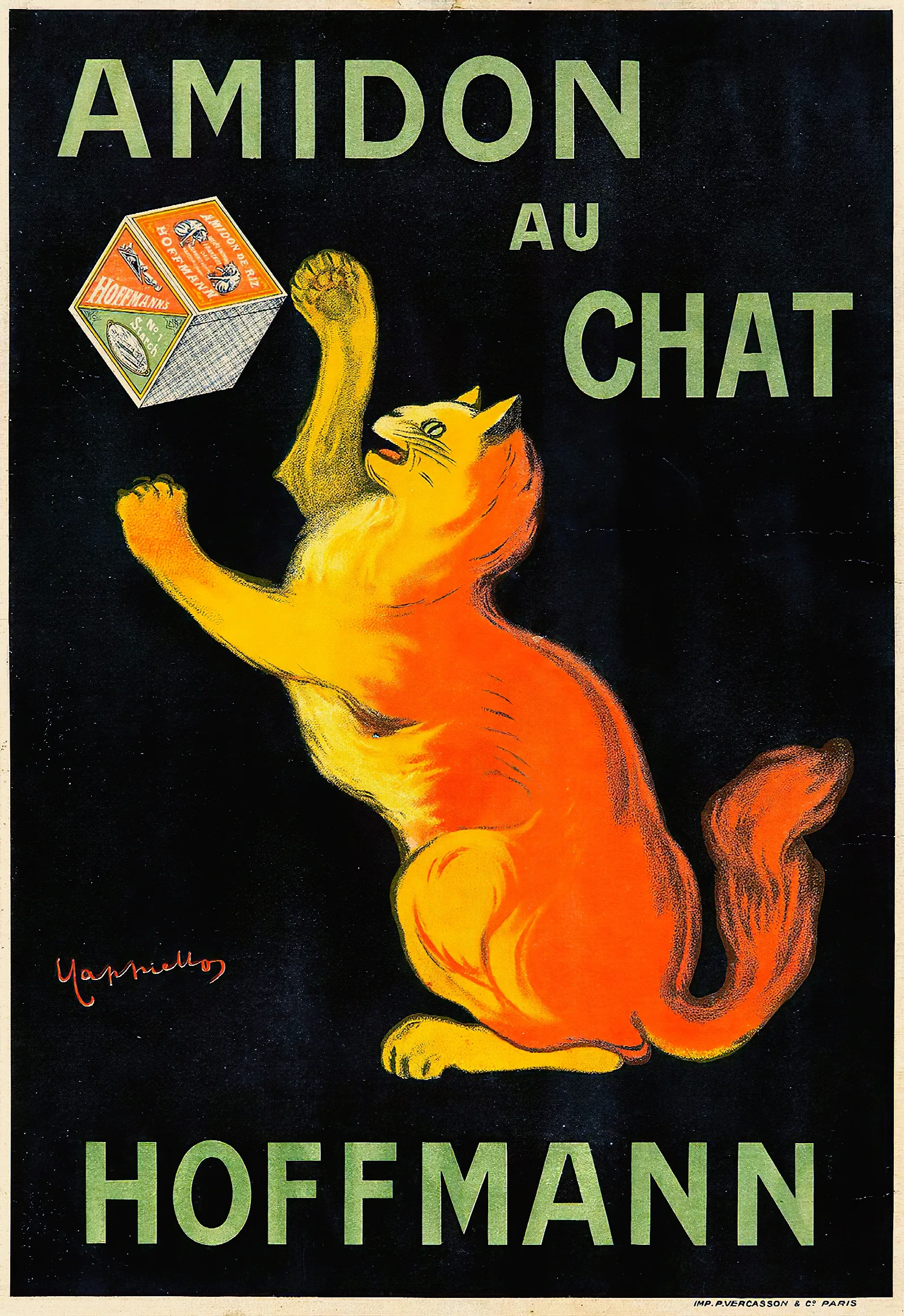Amidon Au Chat Wall Art by Leonetto Cappiello - Canvas Print