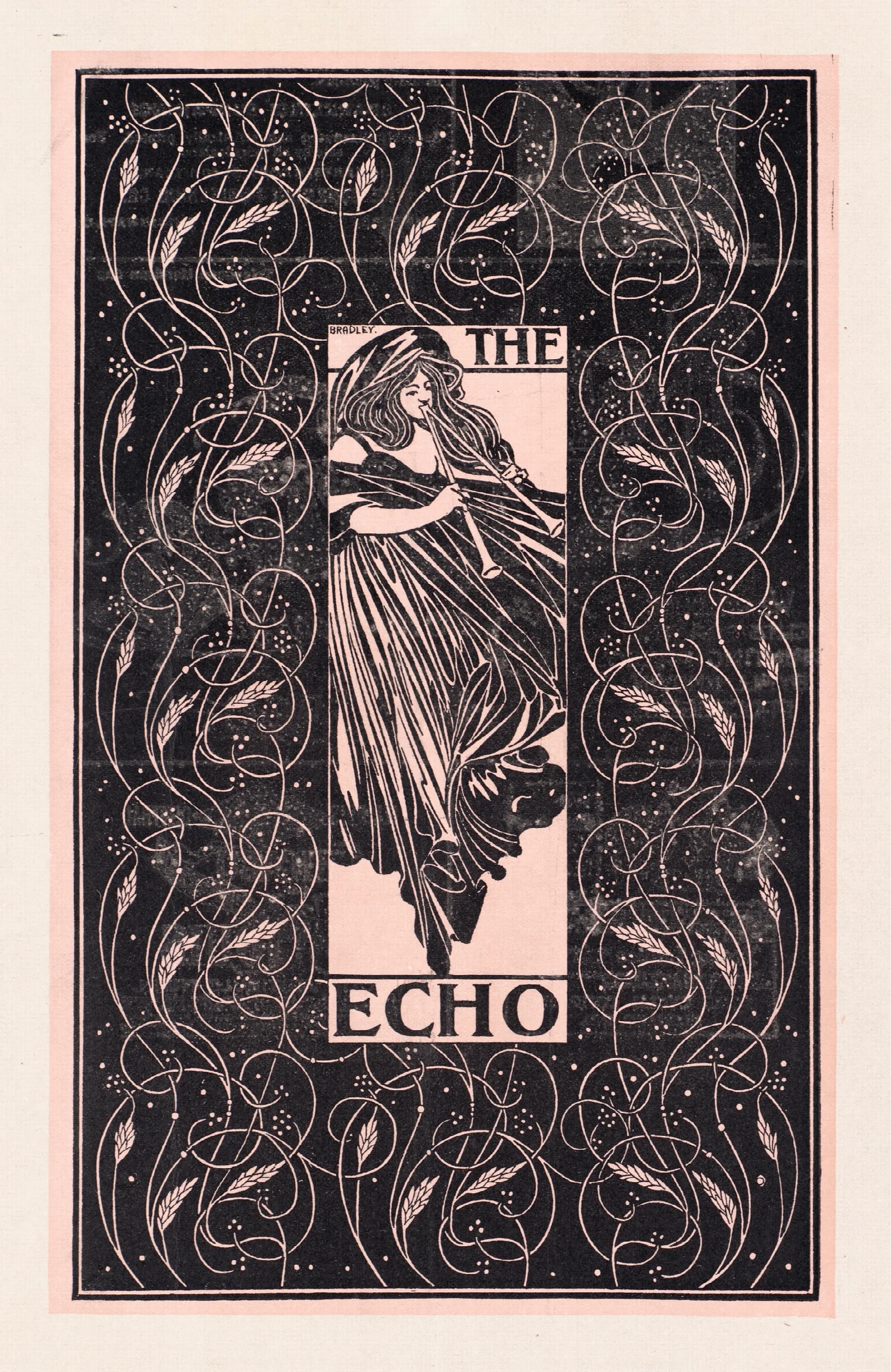 The Echo Chicago April 15 1896 Wall Art by Will Bradley - Canvas Print