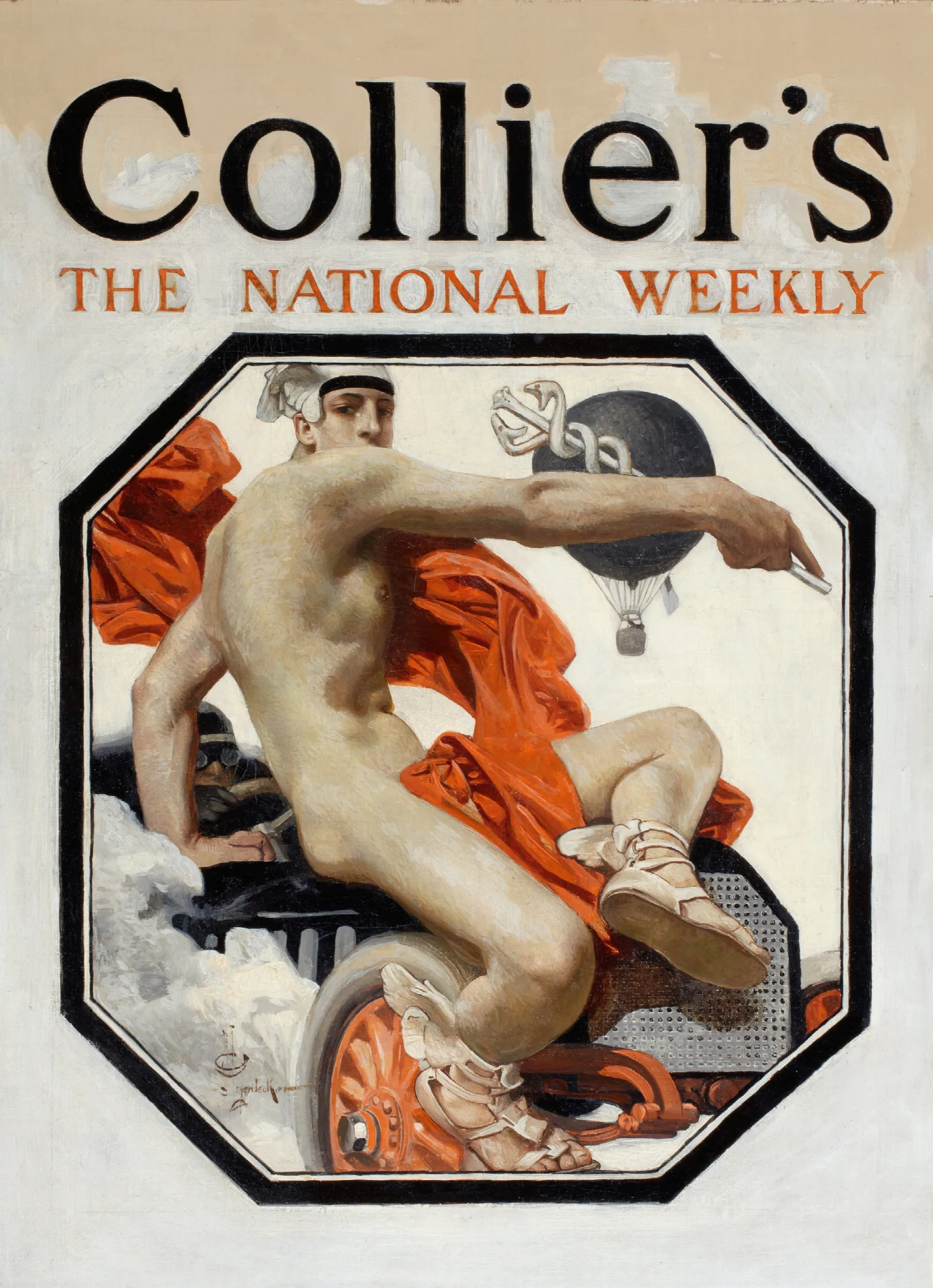The Speed God Mercury Wall Art by Joseph Christian Leyendecker - Canvas Print