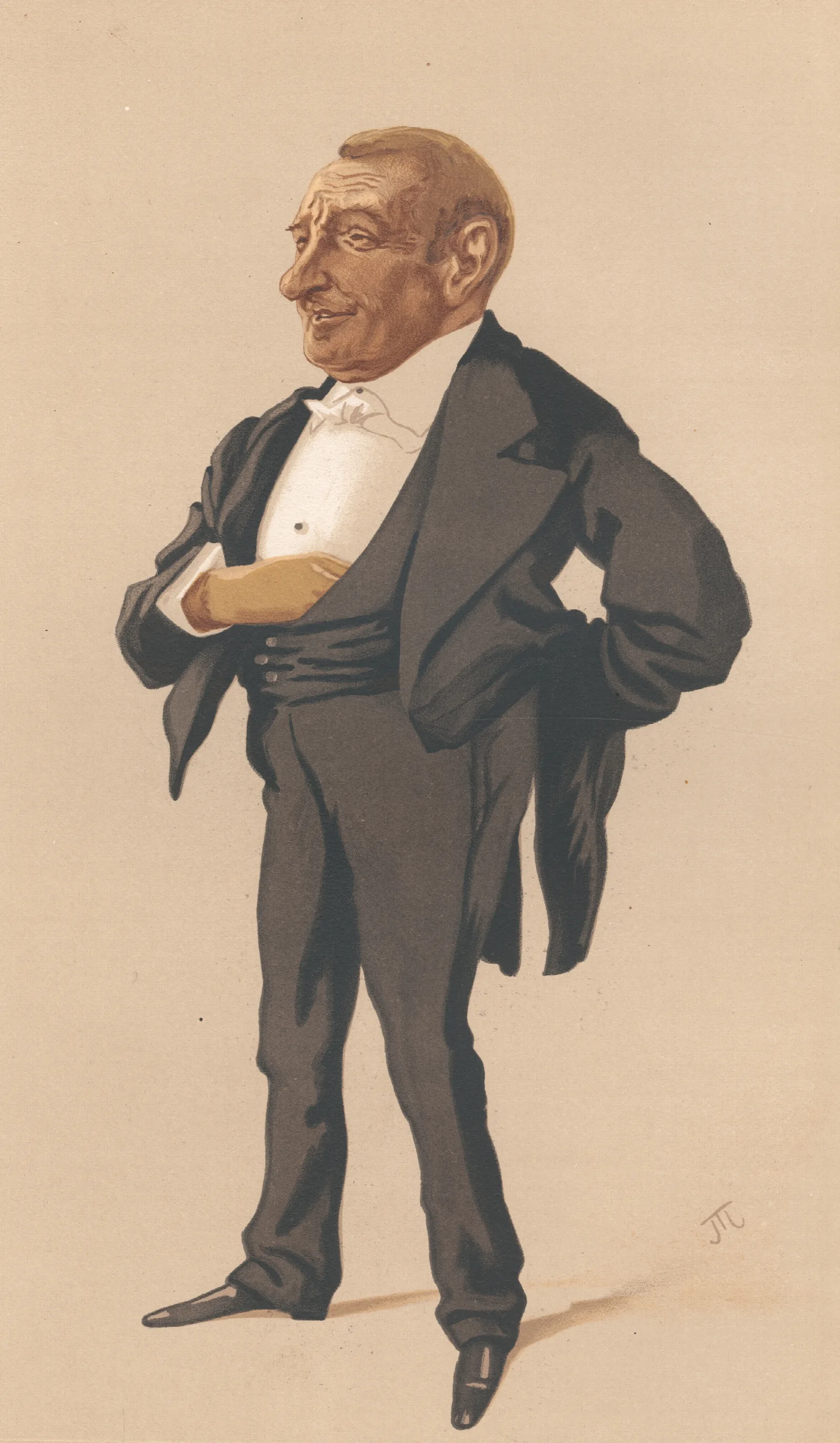 Vanity Fair Businessmen And Empire Builders A Retired Financiers Mr Henry Louis Bischoffsheim 4 March 1876 Wall Art by James Tissot - Canvas Print