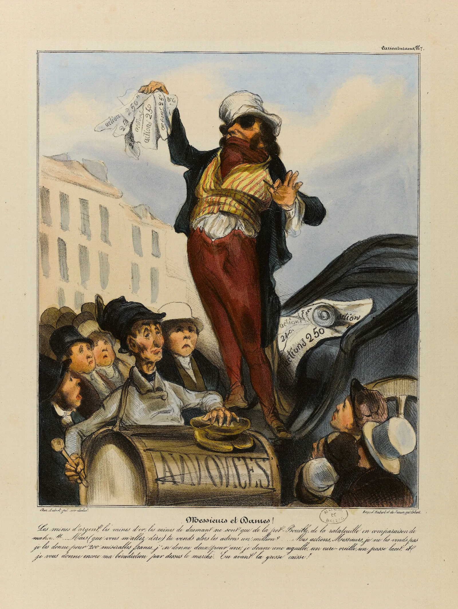 Messieurs Et Dames Les Mines Dargent Les Mines Dor Les Mines De Diamant Ne Sont Que De La Pot Bouille De La Ratat Wall Art by Honoré Daumier - Canvas Print