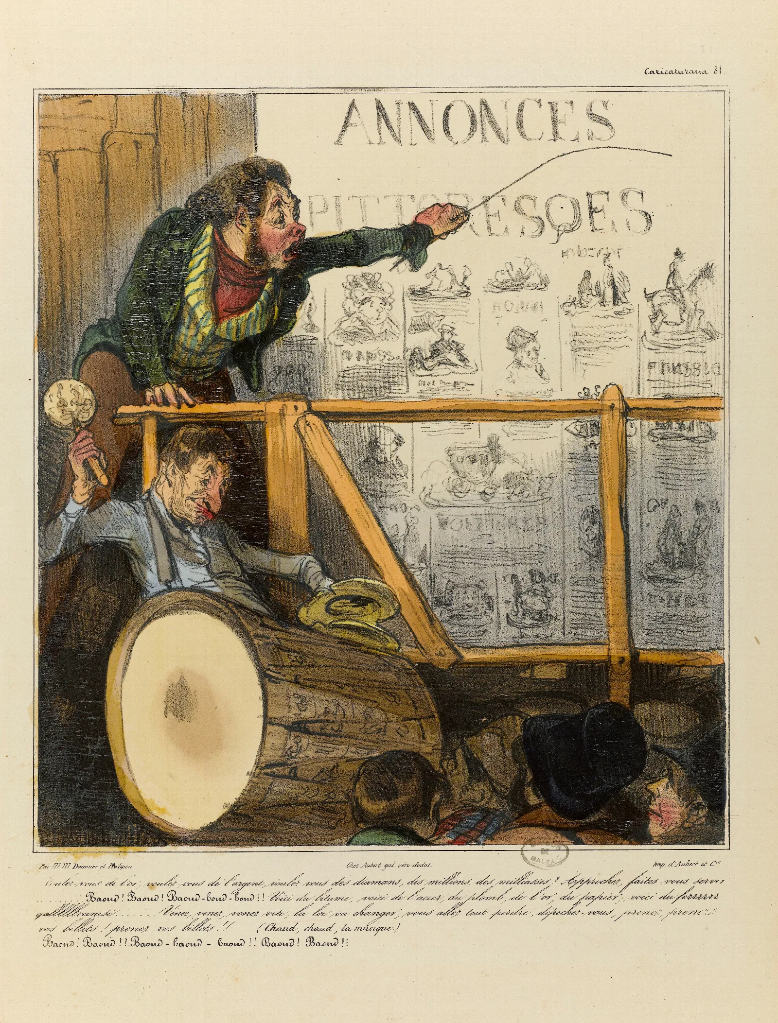 Voulez Vous De Lor Voulez Vous De Largent Voulez Vous Des Diamants Des Millions Des Milliasses Approchez Faites Wall Art by Honoré Daumier - Canvas Print