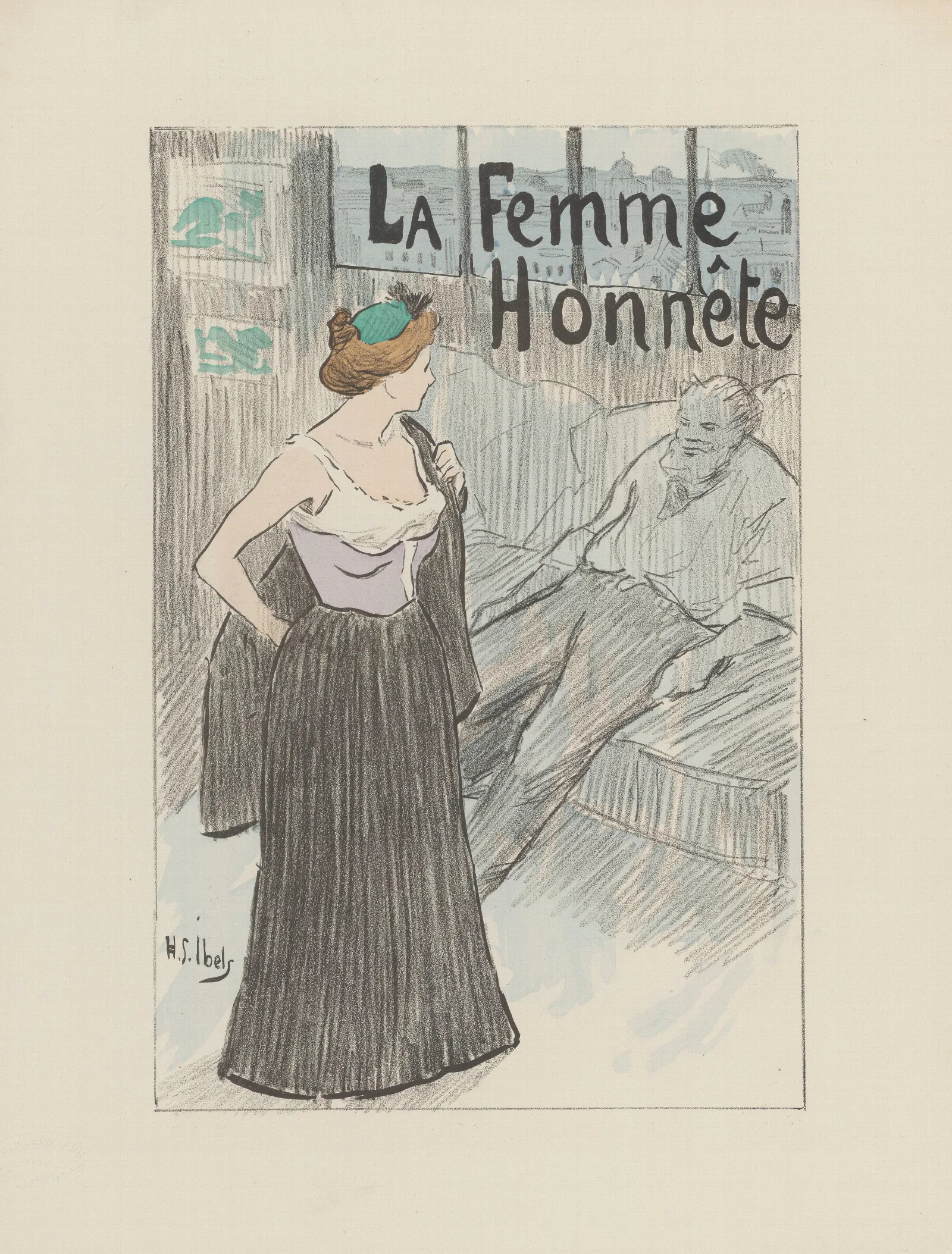 La Femme Honnete 2 Wall Art by Henri-Gabriel Ibels - Canvas Print