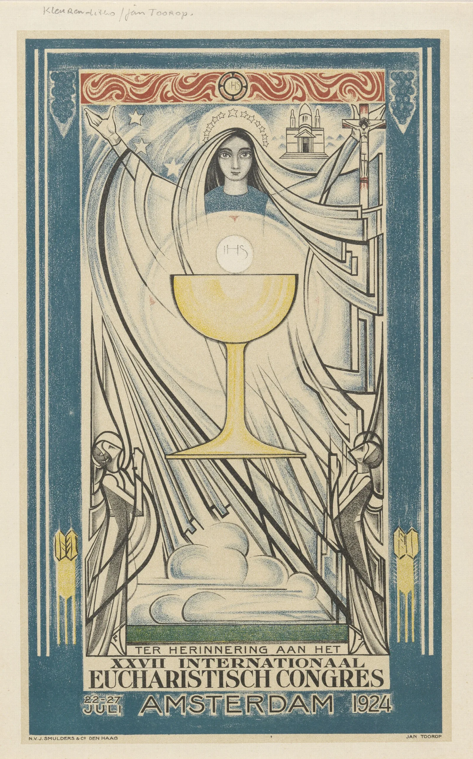 Poster For The International Eucharistic Congress by Jan Toorop - Canvas Print