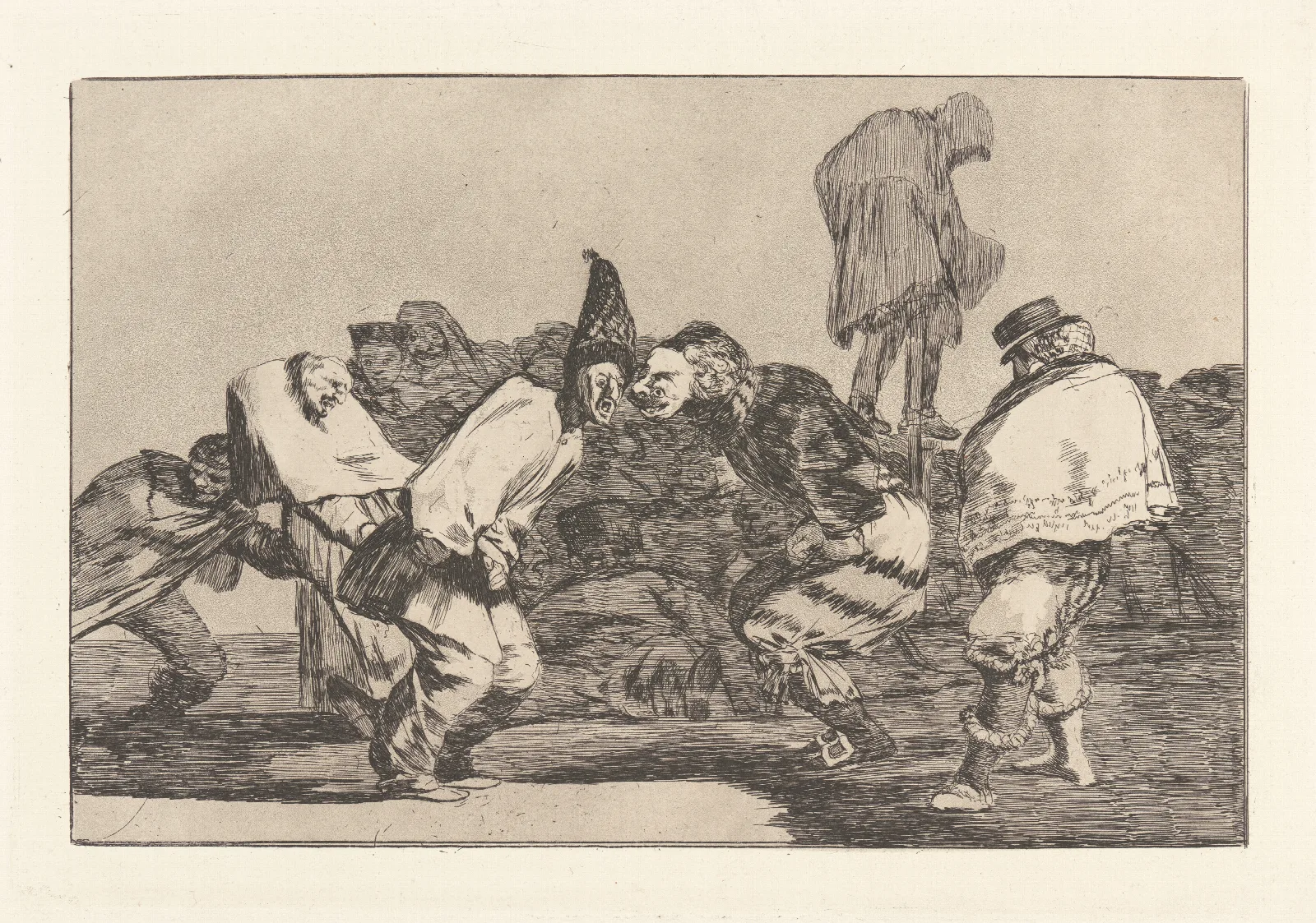 Rejoice Carnival For Tomorrow Thou Wilt Be Ashes Carnival Folly Alegrias Antruejo Que Manana Seras Ceniza Disparate De Carnabal Wall Art by Francisco de Goya - Canvas Print