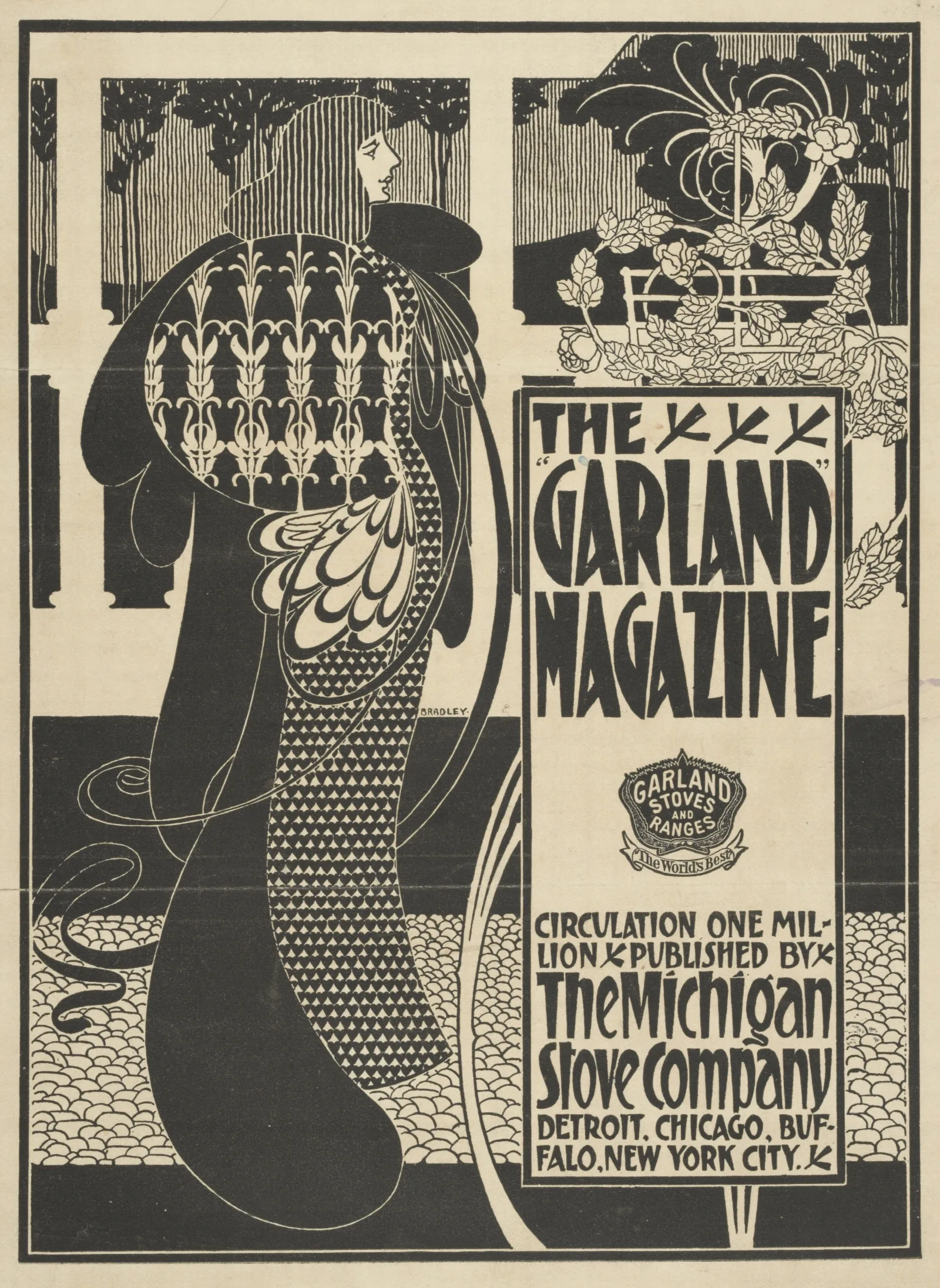 The Garland Magazine Wall Art by Will Bradley - Canvas Print