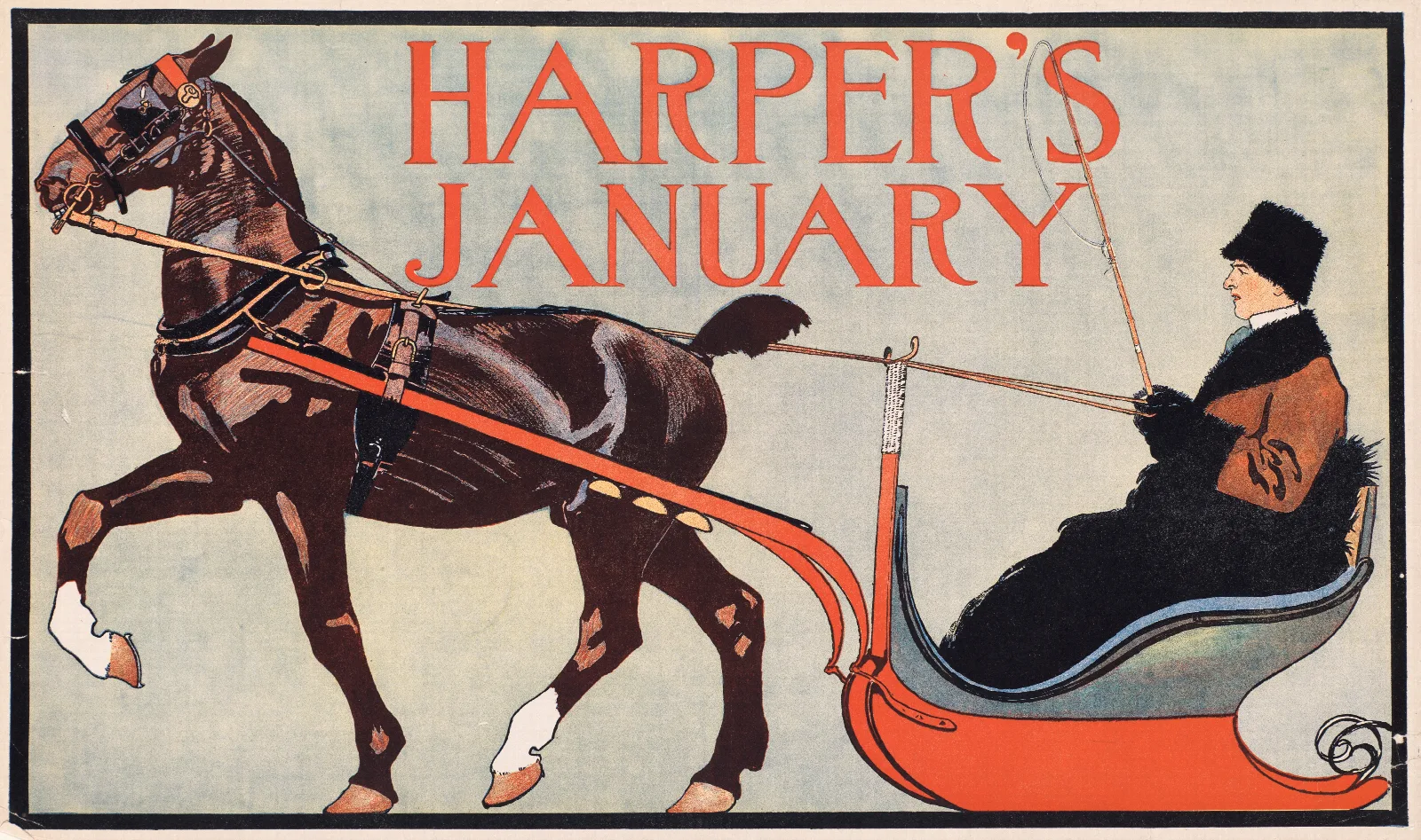 Harpers January 5 Wall Art by Edward Penfield - Canvas Print