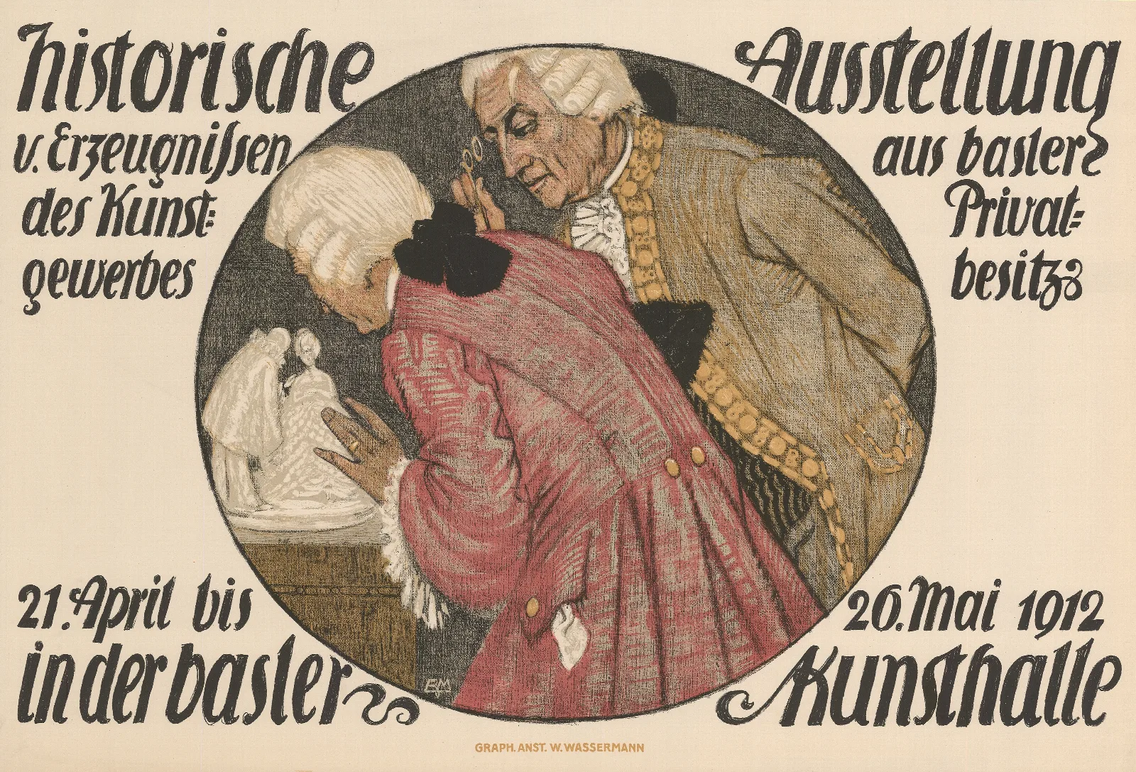 Historische Ausstellung V Erzeugnissen Des Kunstgewerbes Aus Basler Privatbesitz In Der Basler Kunsthalle Wall Art by Burkhard Mangold - Canvas Print