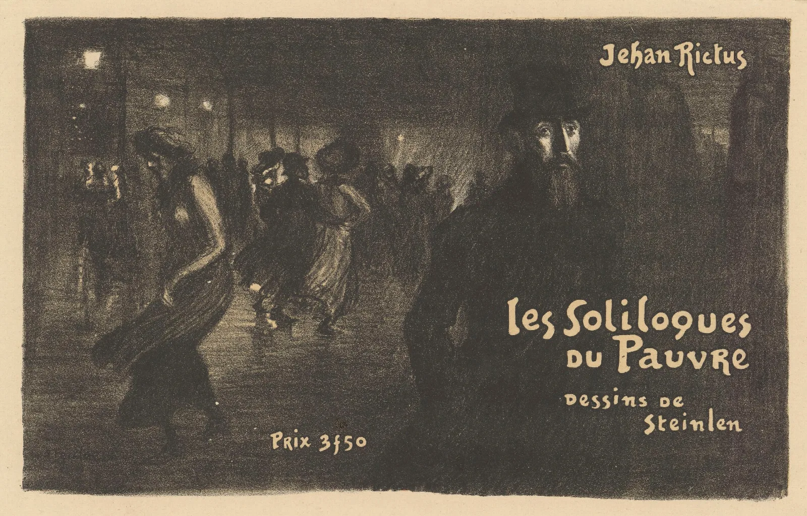 Les Soliloques Du Pauvre Wall Art by Théophile Alexandre Steinlen - Canvas Print