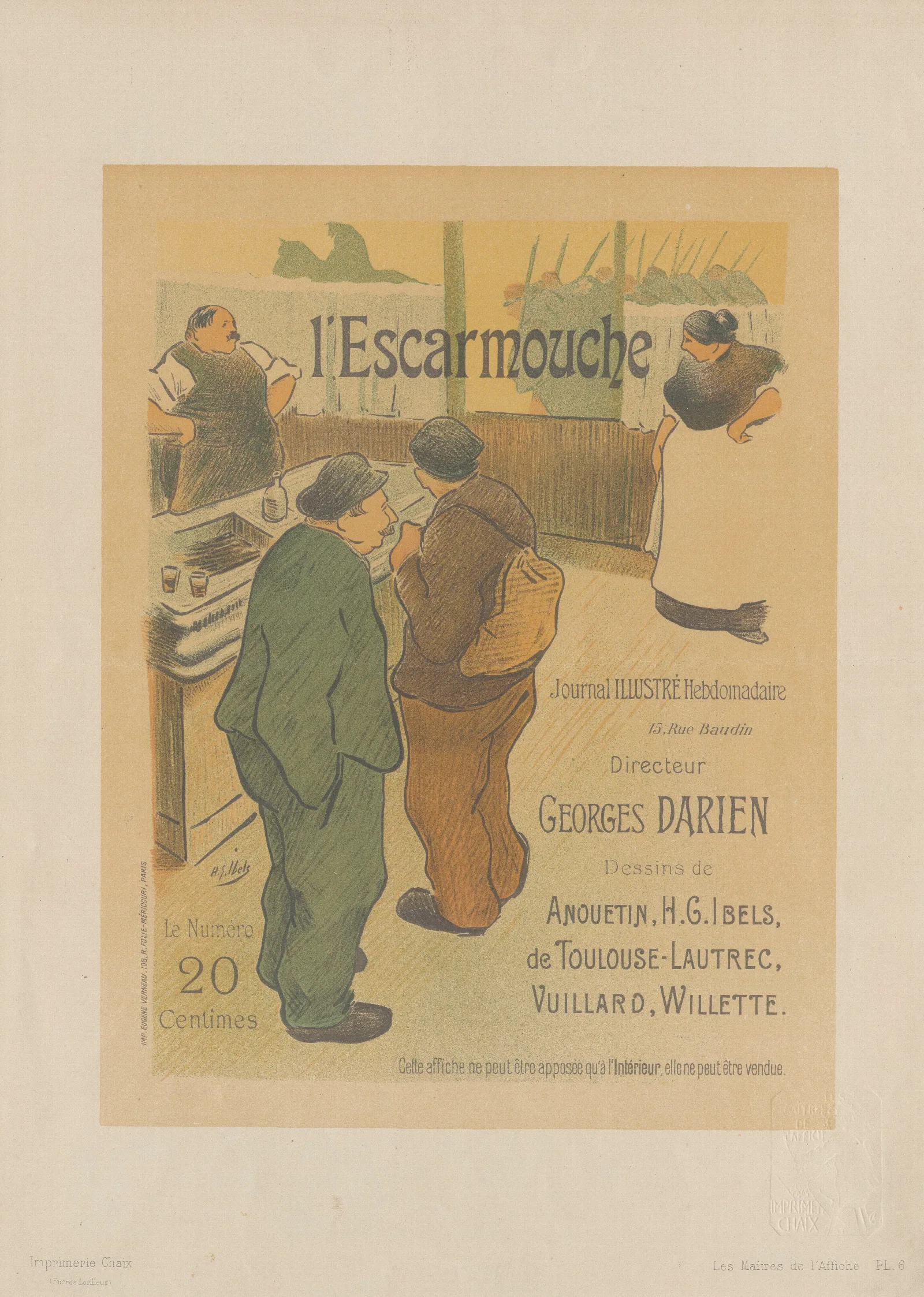 Lescarmouche 2 Wall Art by Henri-Gabriel Ibels - Canvas Print
