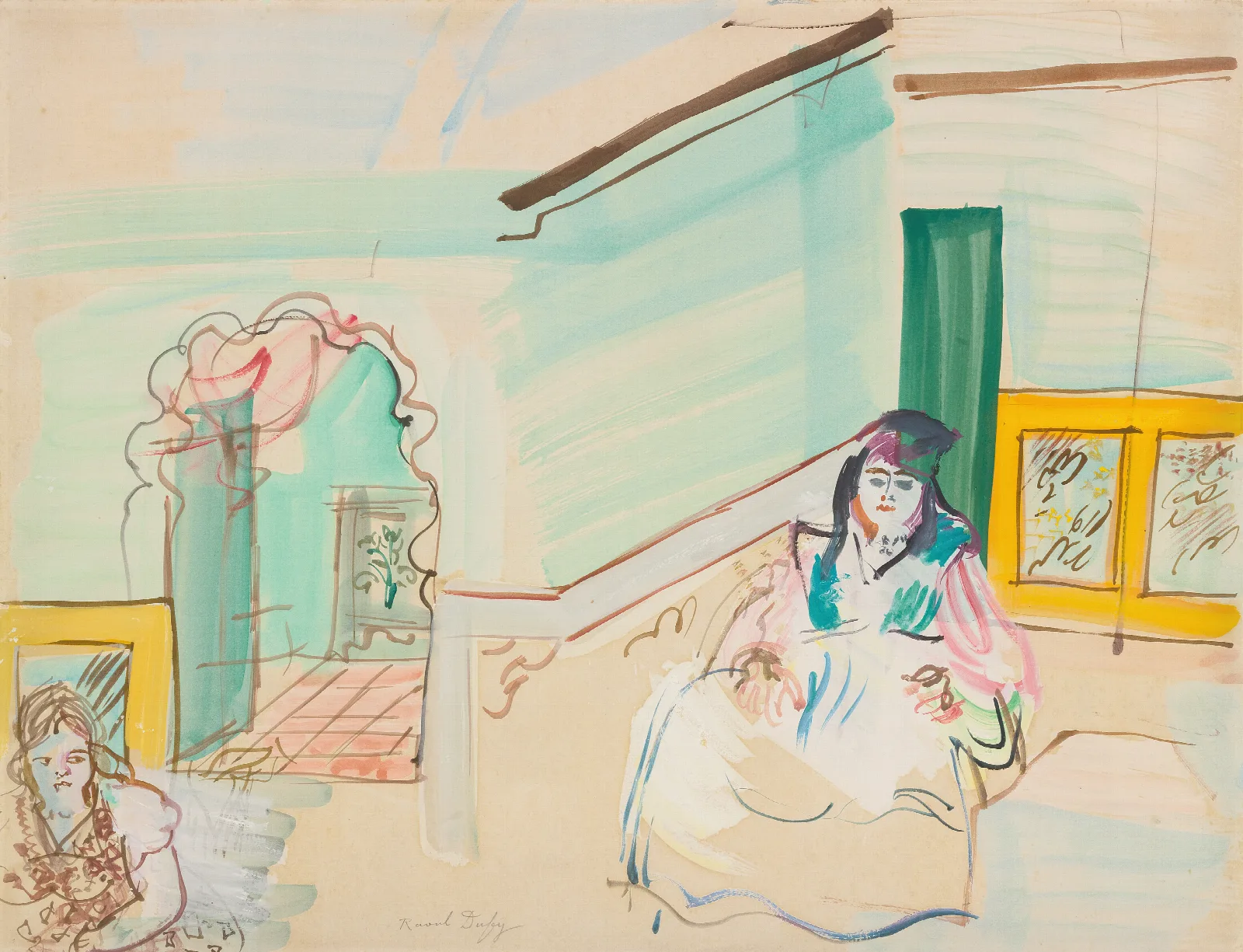 Dans Un Interieur Morocain Wall Art by Raoul Dufy - Canvas Print