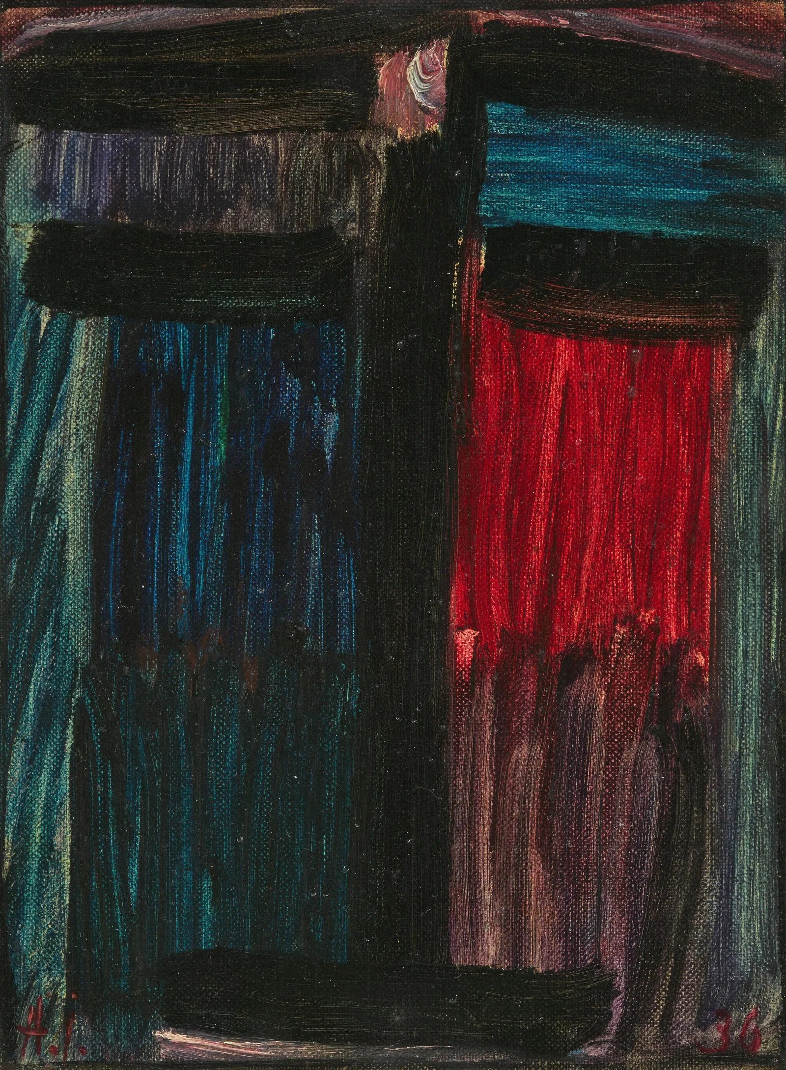 Grose Meditation Bevor Es Nacht Wird Great Meditation Before Night Falls Wall Art by Alexej von Jawlensky - Canvas Print
