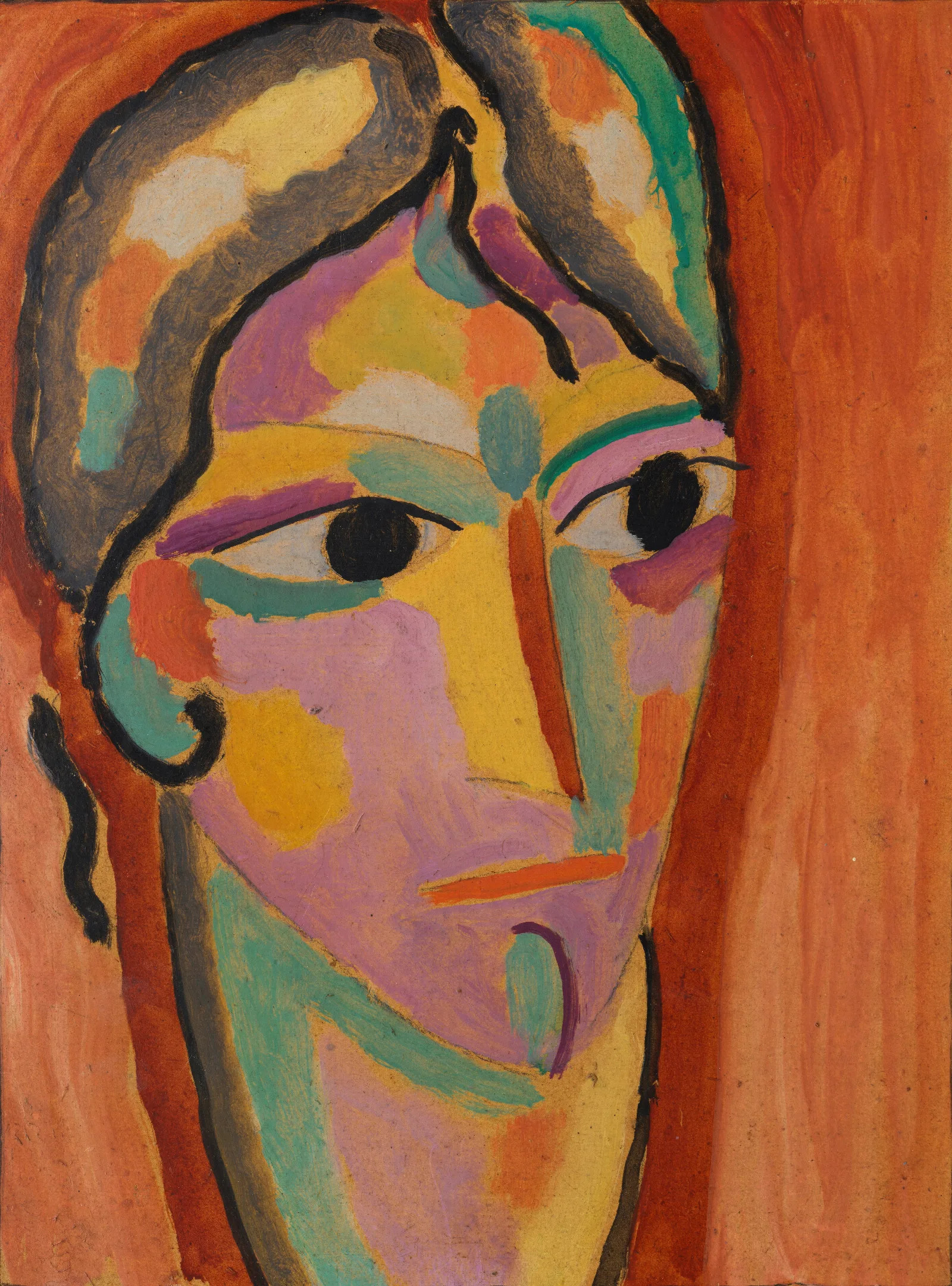 Mystischer Kopf Trotz Wall Art by Alexej von Jawlensky - Canvas Print