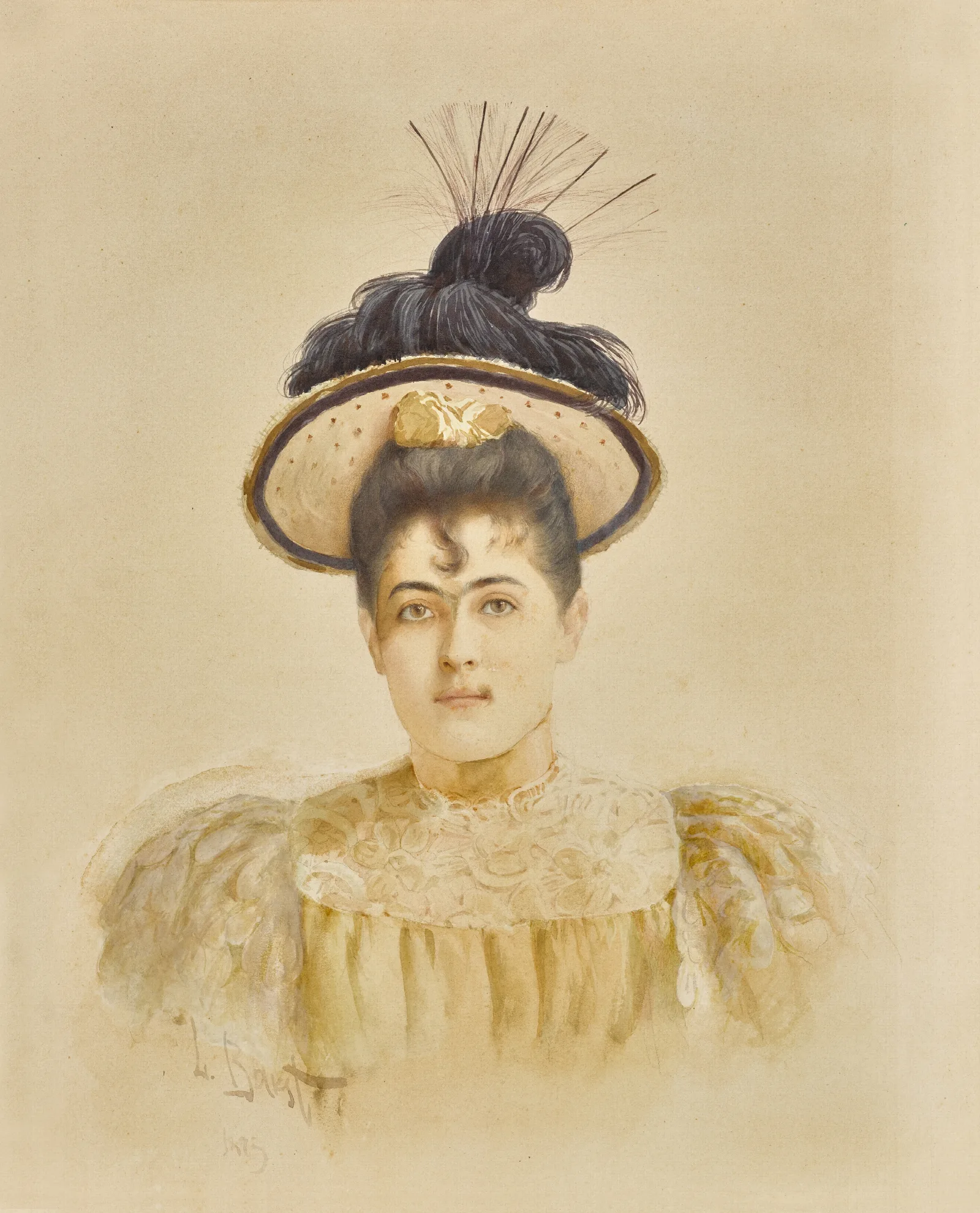 Portrait Of A Lady 315 Wall Art by Léon Bakst - Canvas Print