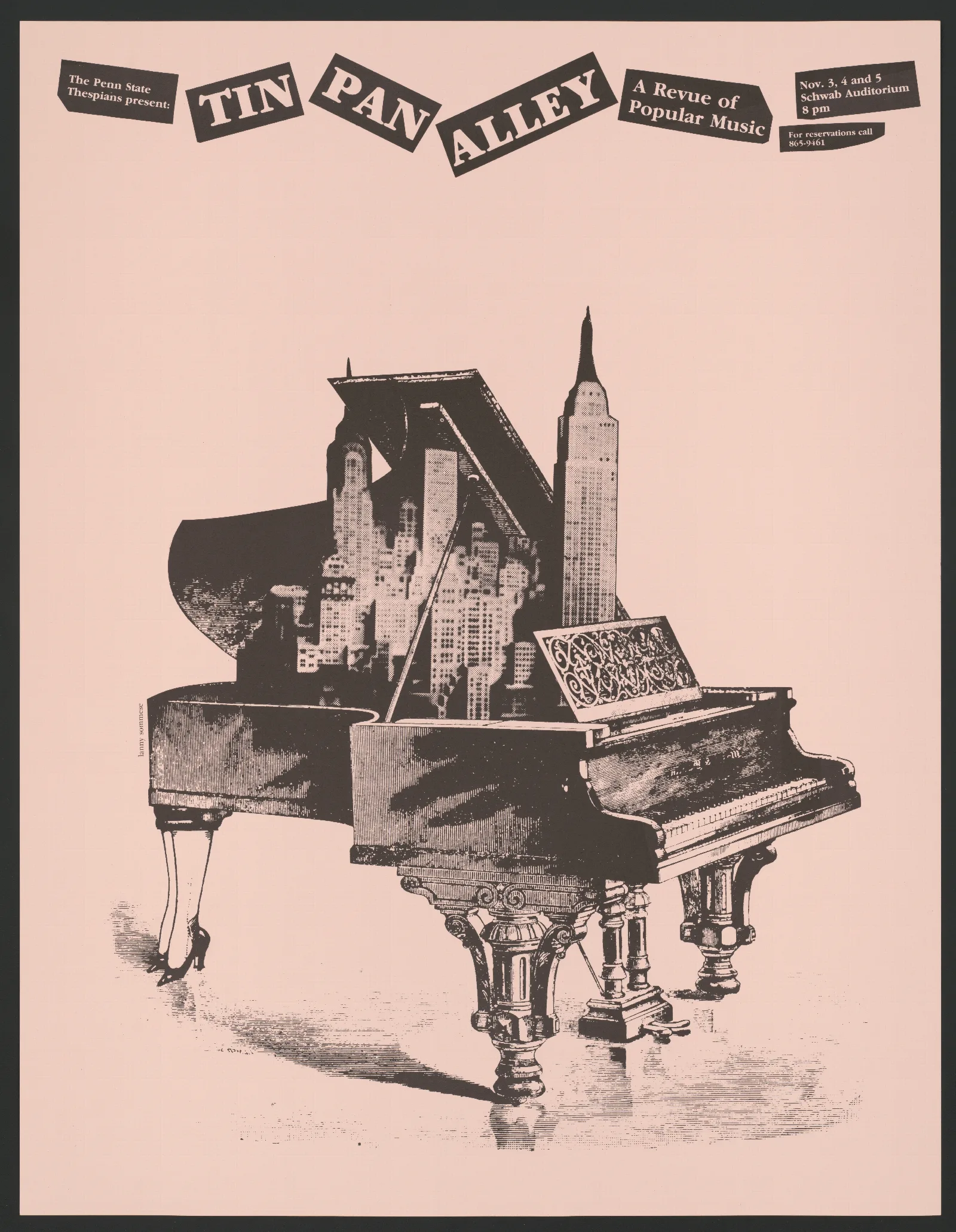 Tin Pan Alley A Revue Of Popular Music Wall Art by Lanny Sommese - Canvas Print