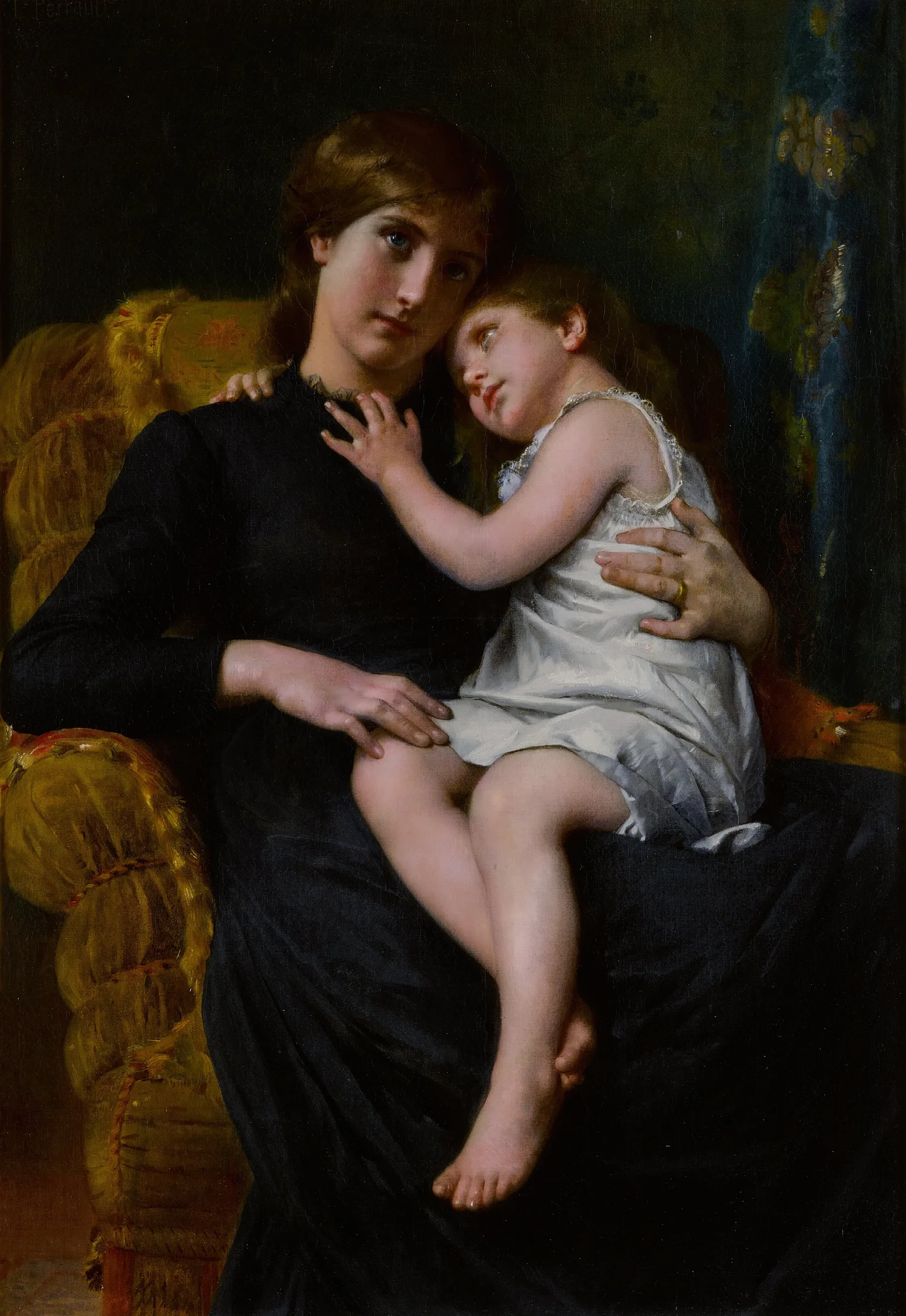 A Warm Embrace Wall Art by Léon-Jean-Basile Perrault - Canvas Print