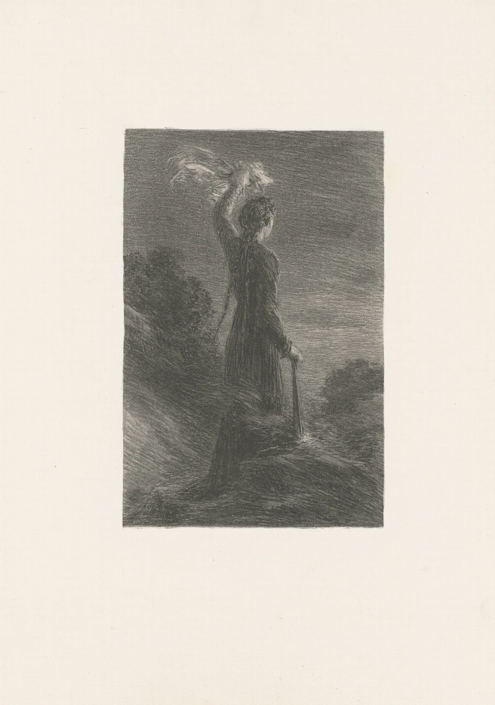 Tristan Et Iseult Acte Ii Signal Dans La Nuit Wall Art by Henri Fantin-Latour - Canvas Print