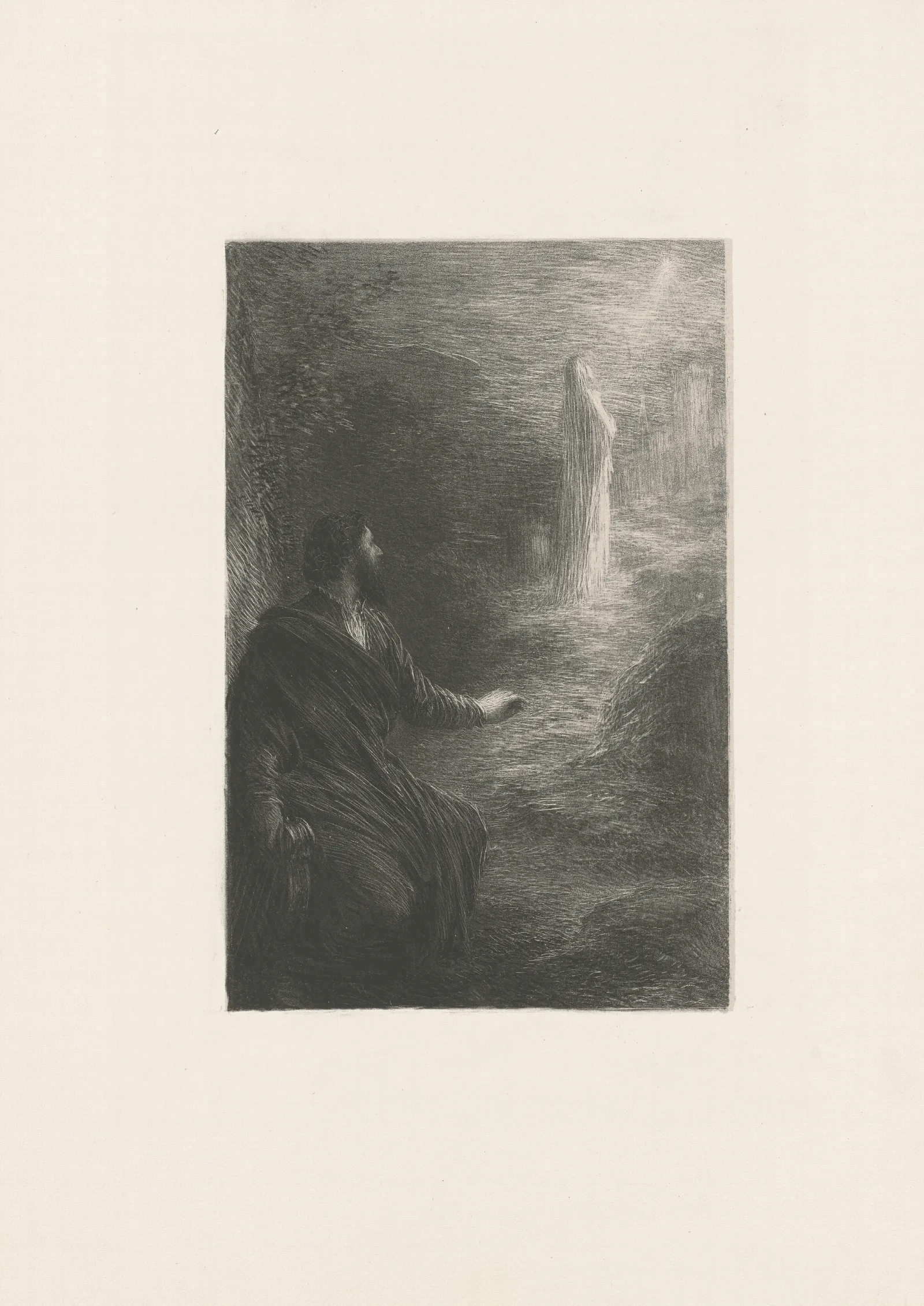 Tannhaeuser Acte Iii Letoile Du Soir Wall Art by Henri Fantin-Latour - Canvas Print