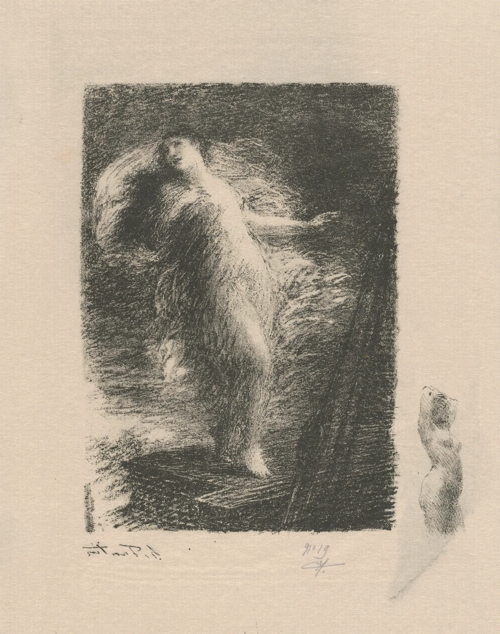 La Jeune Tarentine 2 Wall Art by Henri Fantin-Latour - Canvas Print