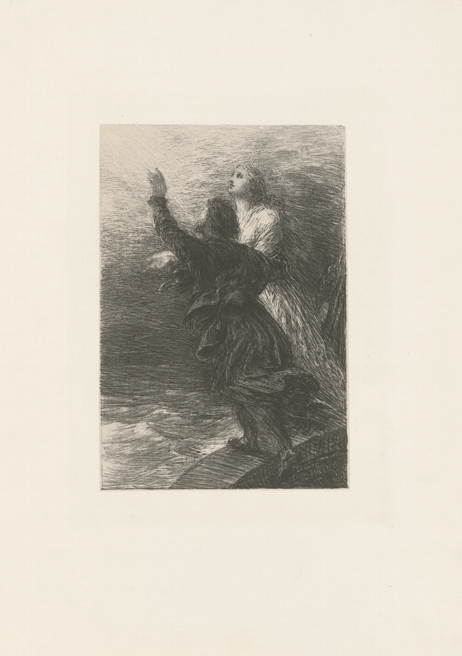 Le Vaisseau Fantome Acte Iii Wall Art by Henri Fantin-Latour - Canvas Print