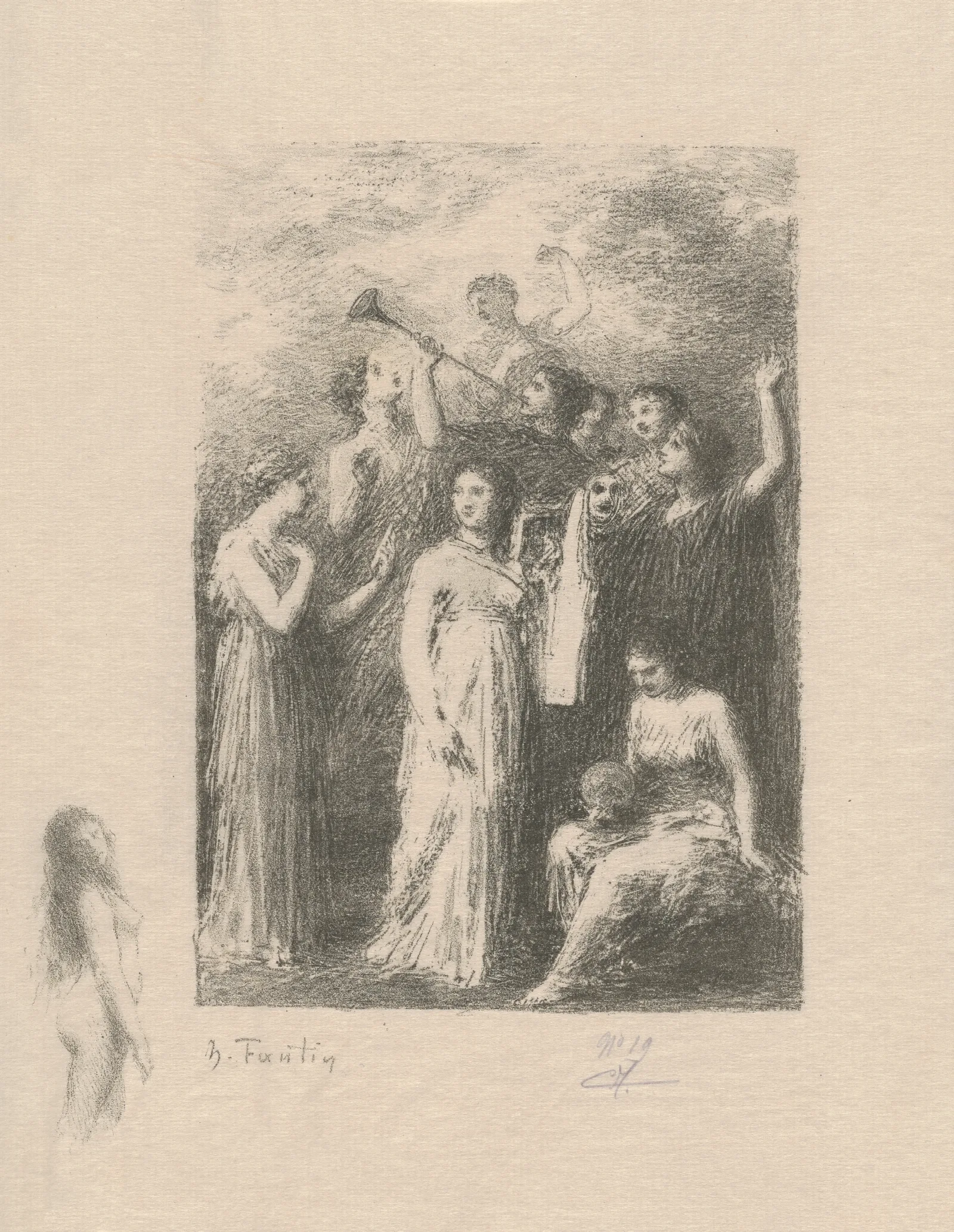 Frontispice Laveugle Wall Art by Henri Fantin-Latour - Canvas Print