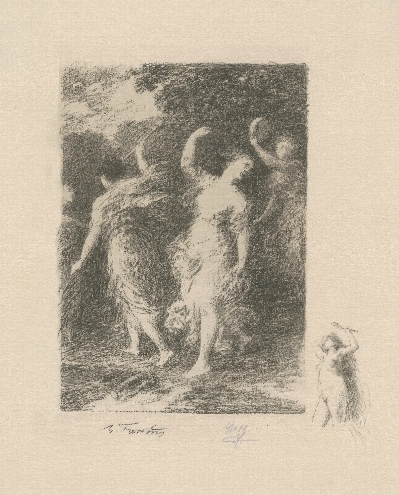 Bacchus 18 Wall Art by Henri Fantin-Latour - Canvas Print