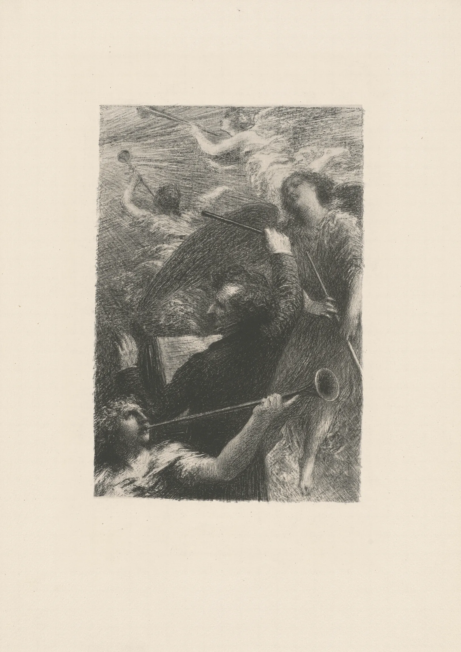 Tuba Mirum Spargens Sonum Wall Art by Henri Fantin-Latour - Canvas Print