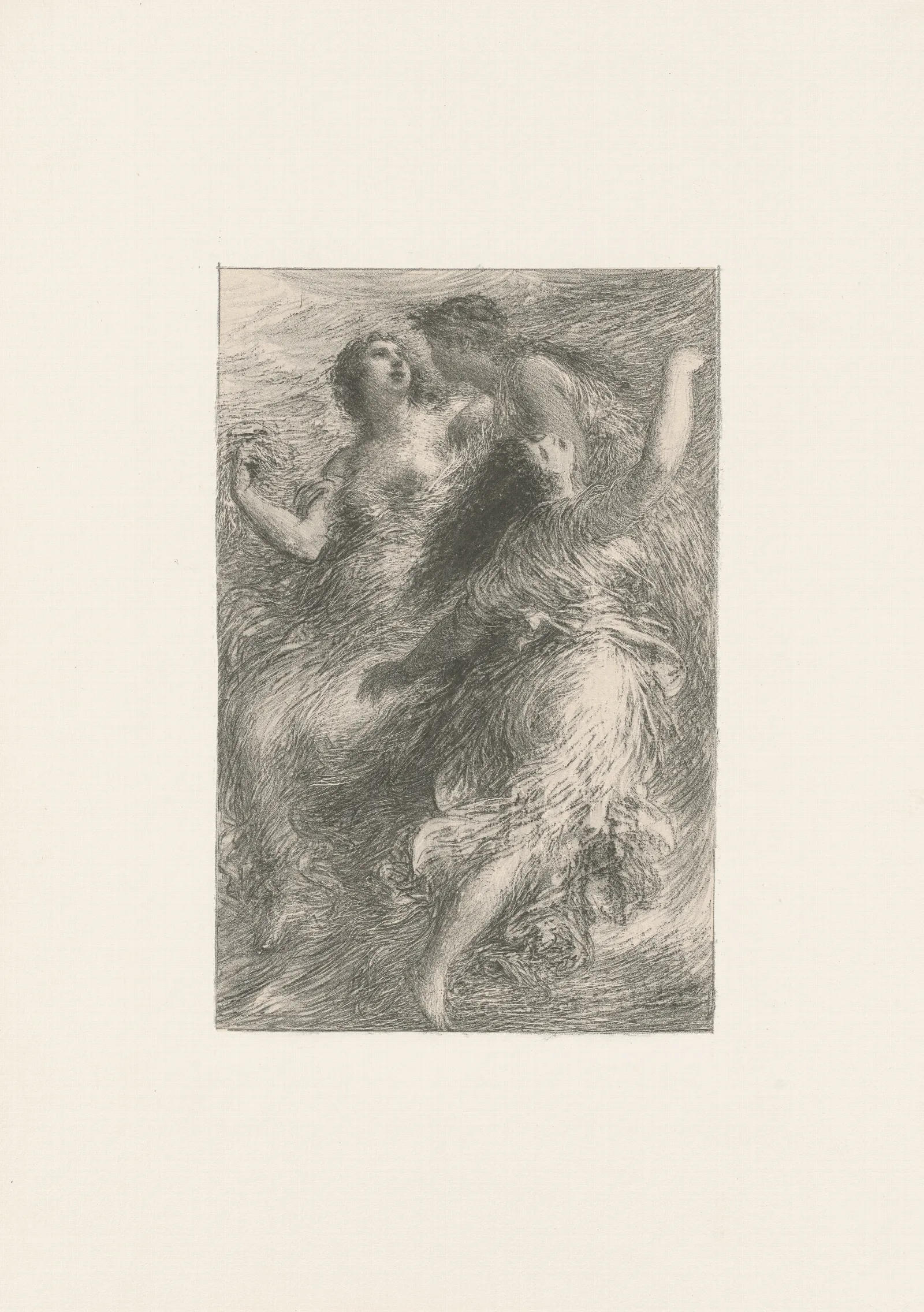 Lor Du Rhin Scene 1re Les Filles Du Rhin Wall Art by Henri Fantin-Latour - Canvas Print