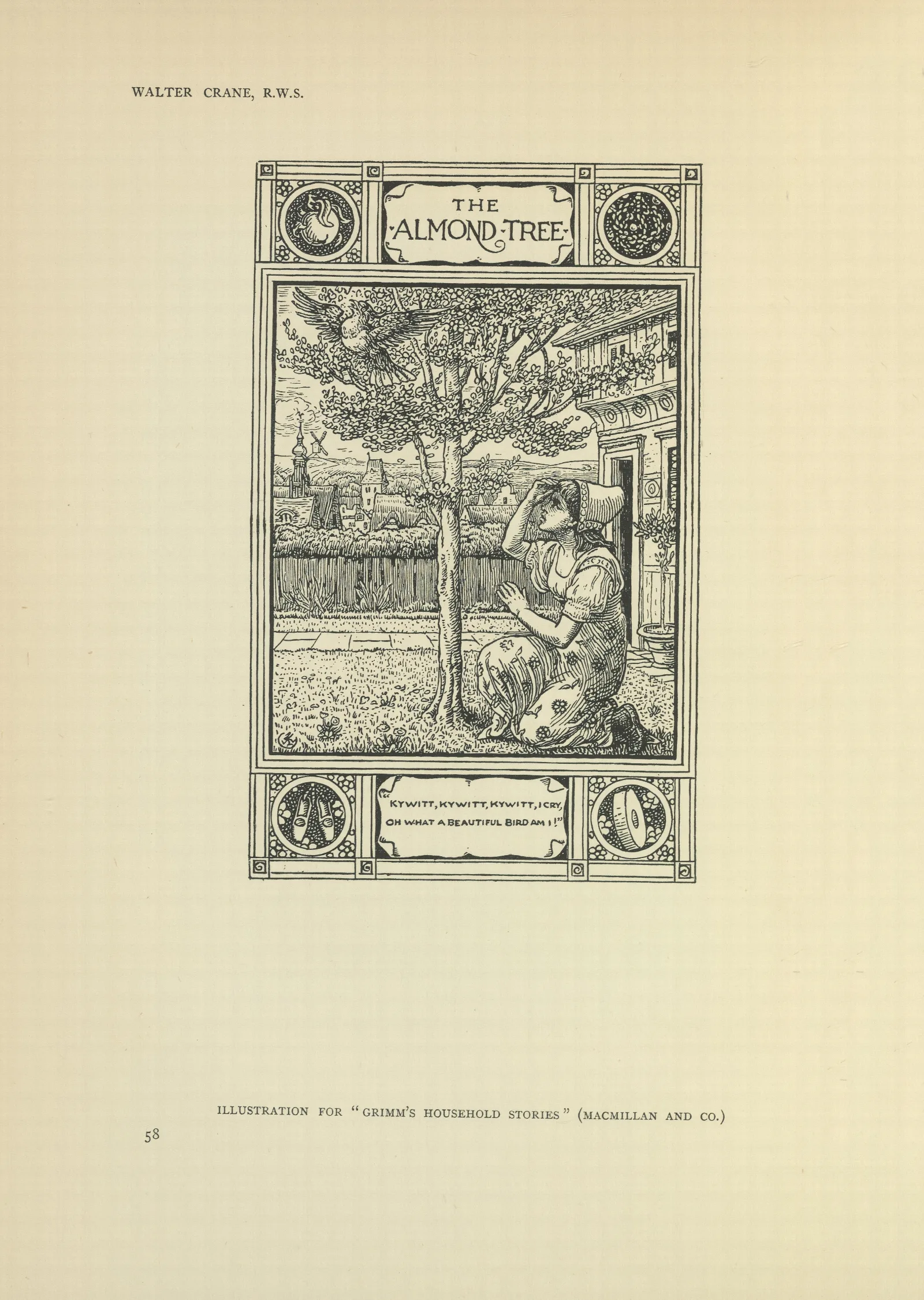 The Almond Tree Grimms Household Stories Wall Art by Walter Crane - Canvas Print