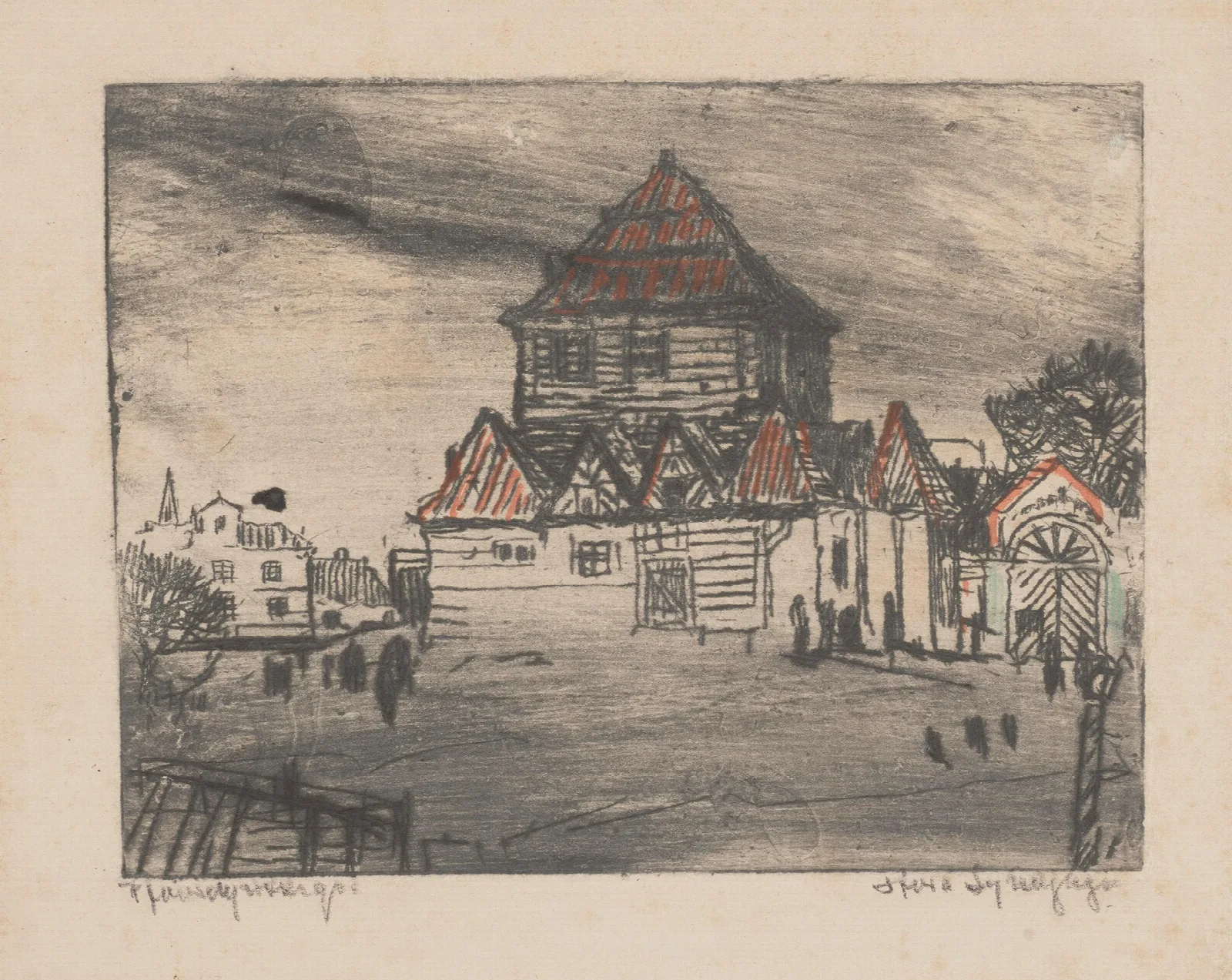 Stara Synagoga Wall Art by Feliks Jabłczyński - Canvas Print