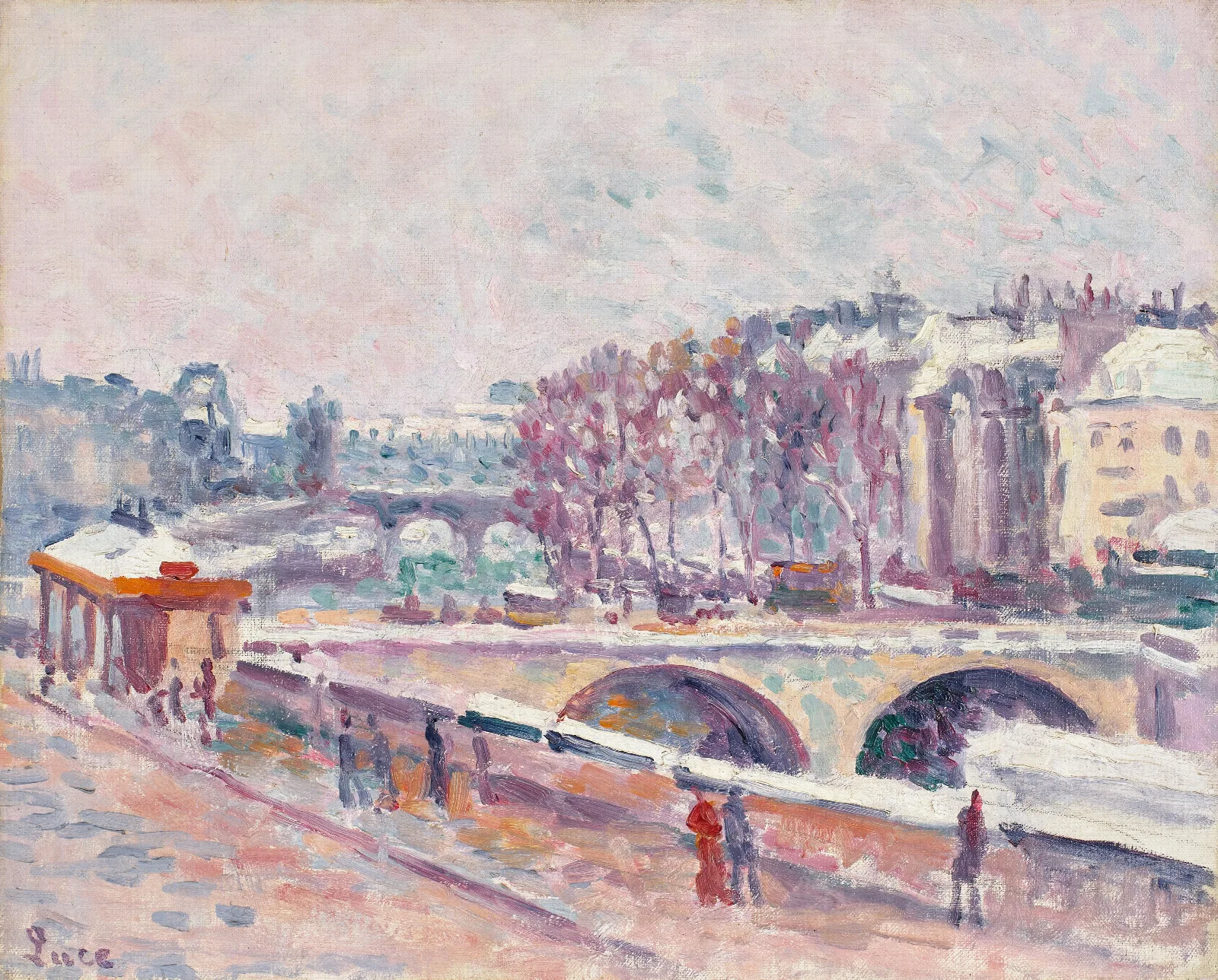 Le Quai Saint Michel 2 Wall Art by Maximilien Luce - Canvas Print