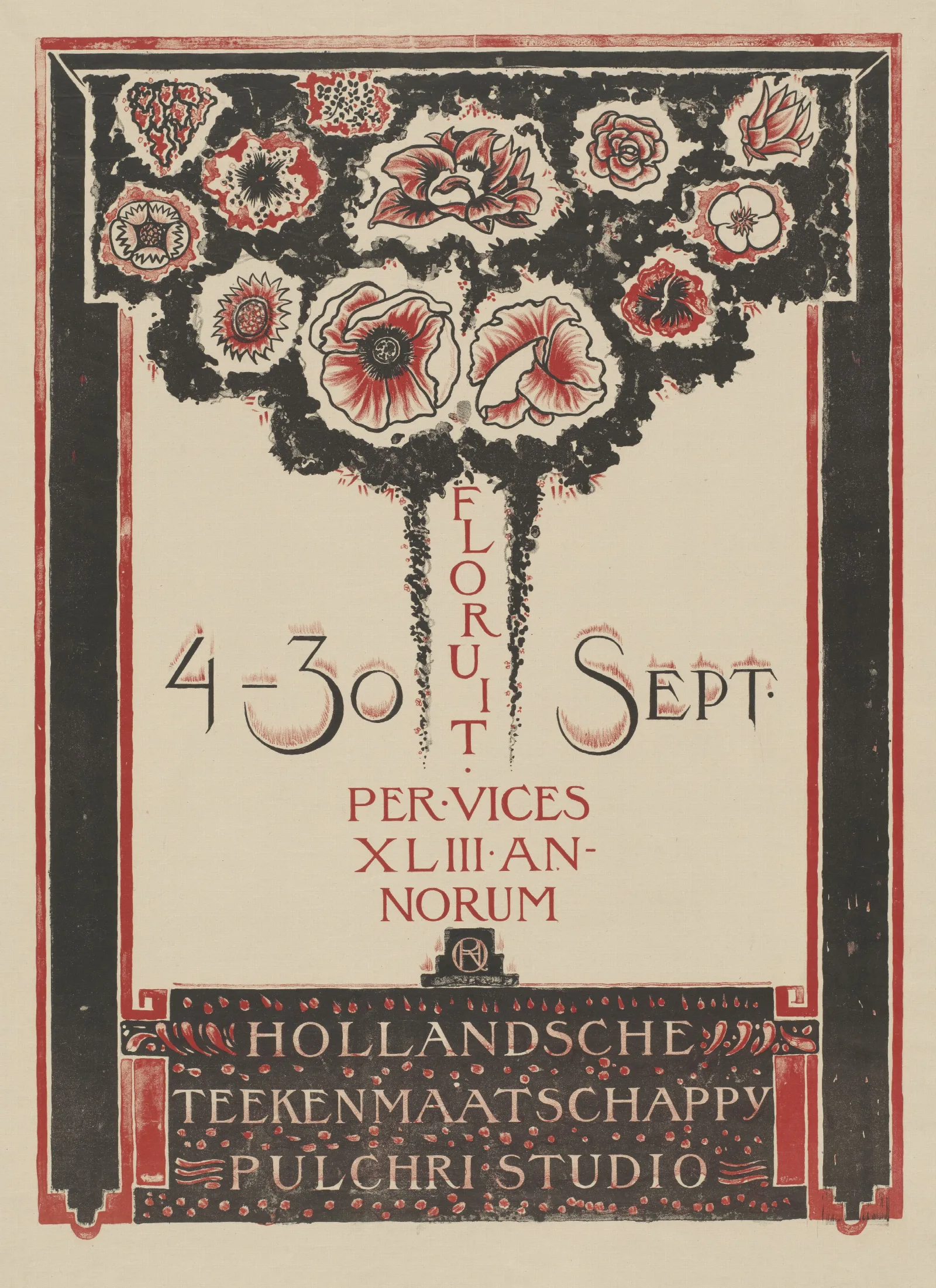 Hollandsche Teekenmaatschappij Pulchri Studio 4 30 Sept Wall Art by Richard Nicolaüs Roland Holst - Canvas Print