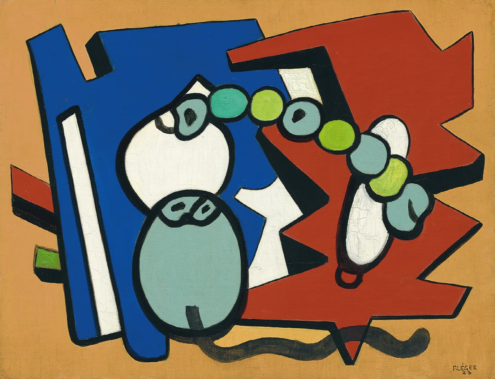 Nature Morte Tricolore Wall Art by Fernand Léger - Canvas Print