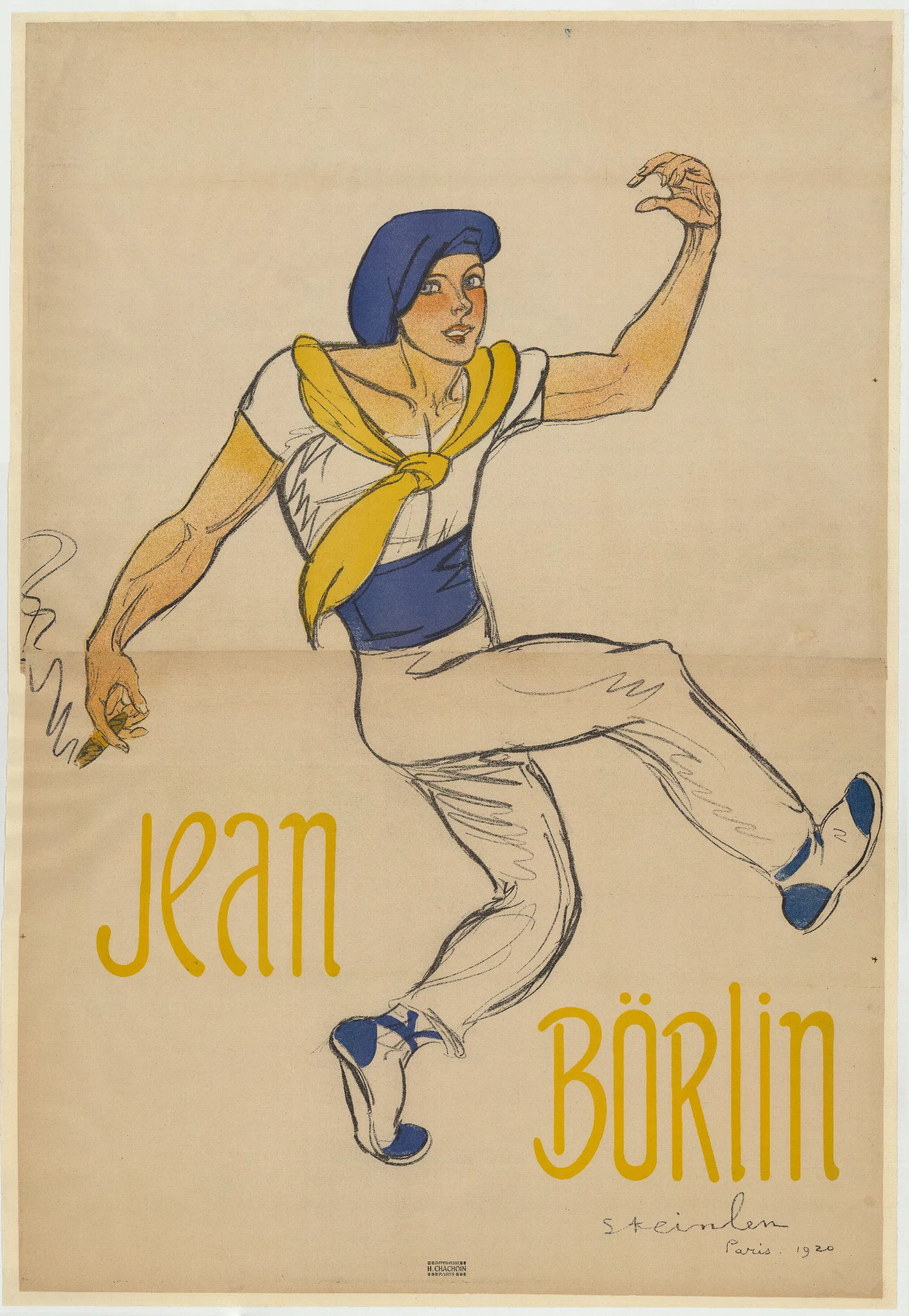 Jean Borlin Wall Art by Théophile Alexandre Steinlen - Canvas Print