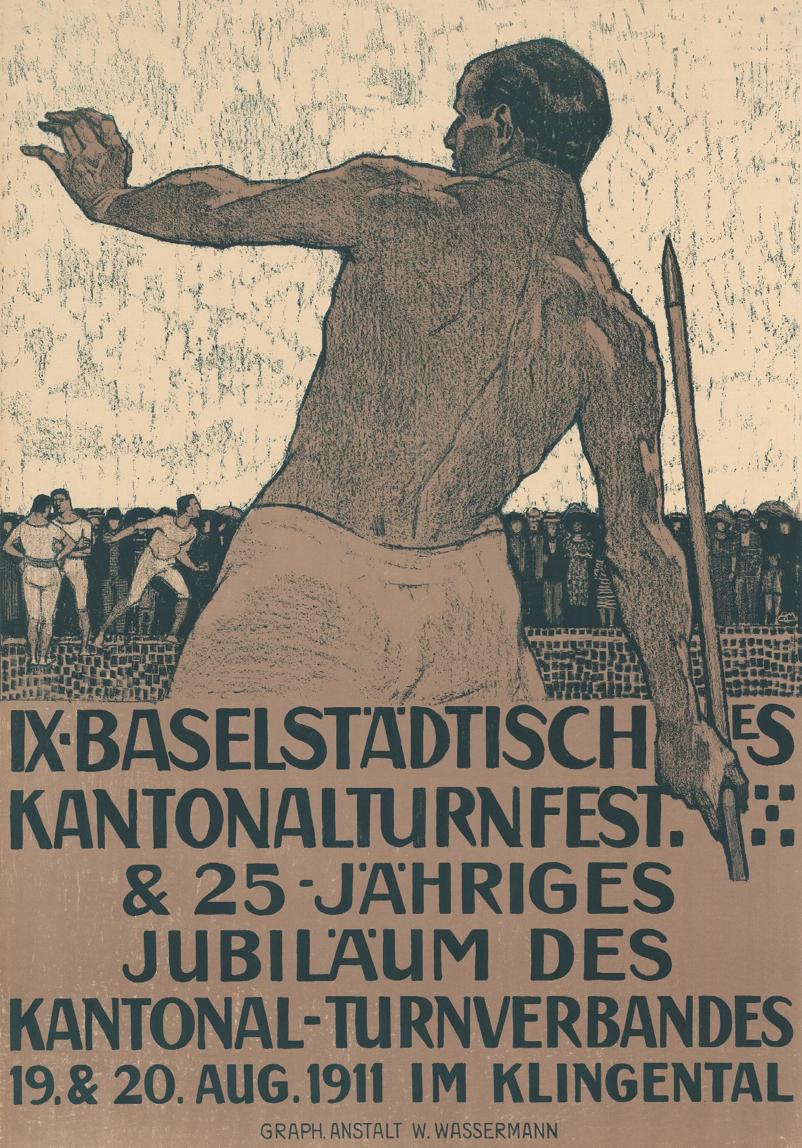 Ix Baselstadtisches Kantonalturnerfest 25 Jahriges Jubilaum Des Kantonal Turnverbandes Wall Art by Burkhard Mangold - Canvas Print