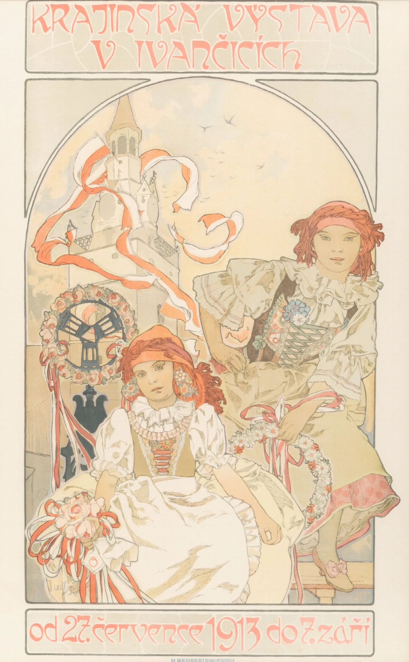 Krajinska Vystava V Ivancicich Wall Art by Alphonse Mucha - Canvas Print