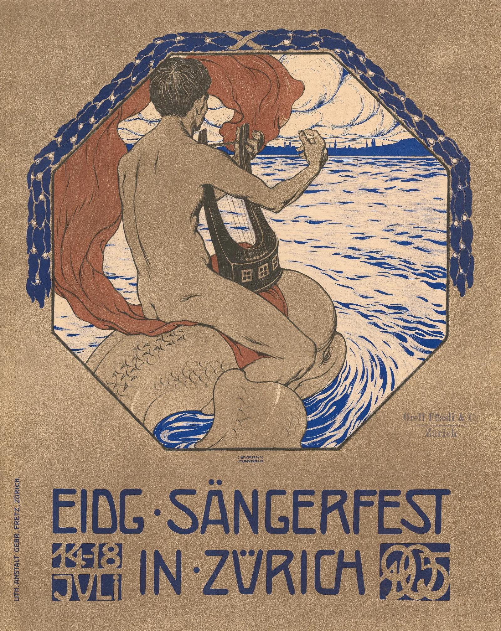 Eidg Sangerfest In Zurich Wall Art by Burkhard Mangold - Canvas Print