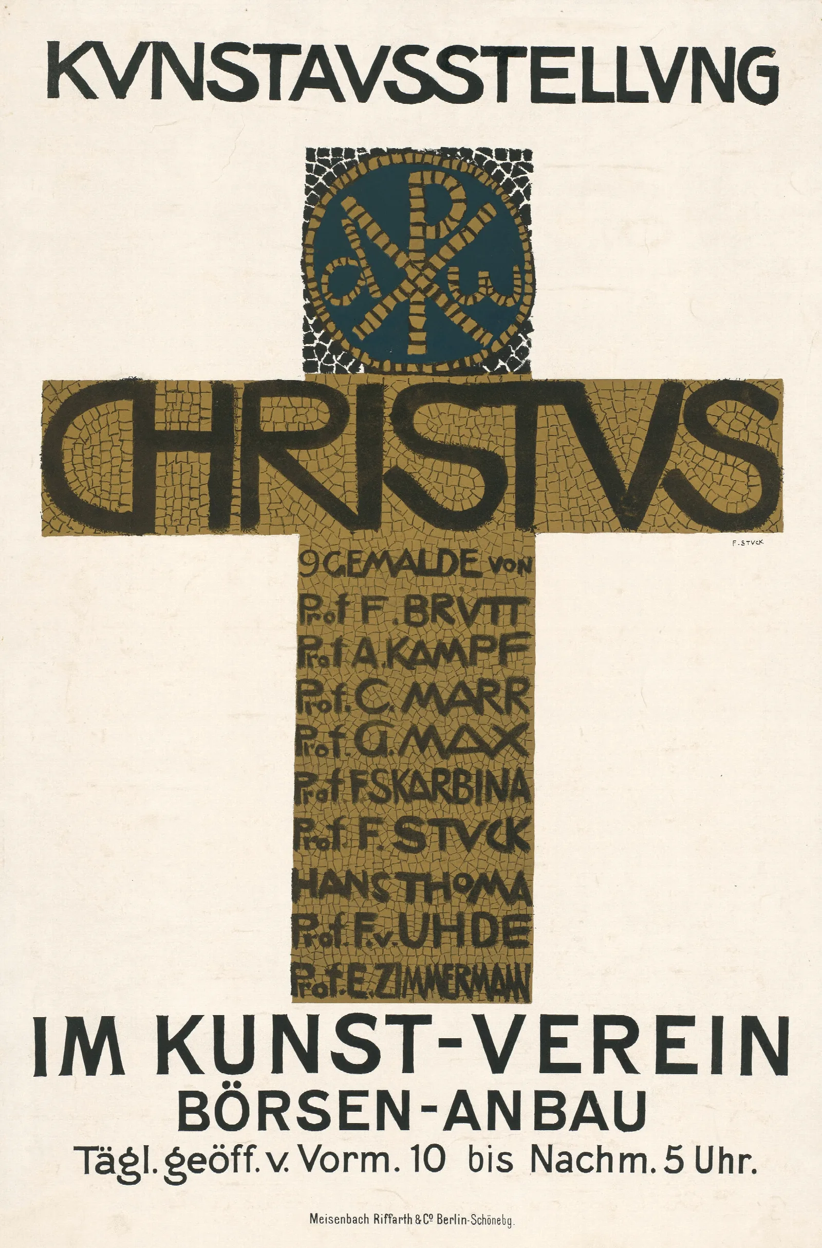 Kunstausstellung Christus Im Kunst Verein Borsen Anbau Wall Art by Franz von Stuck - Canvas Print