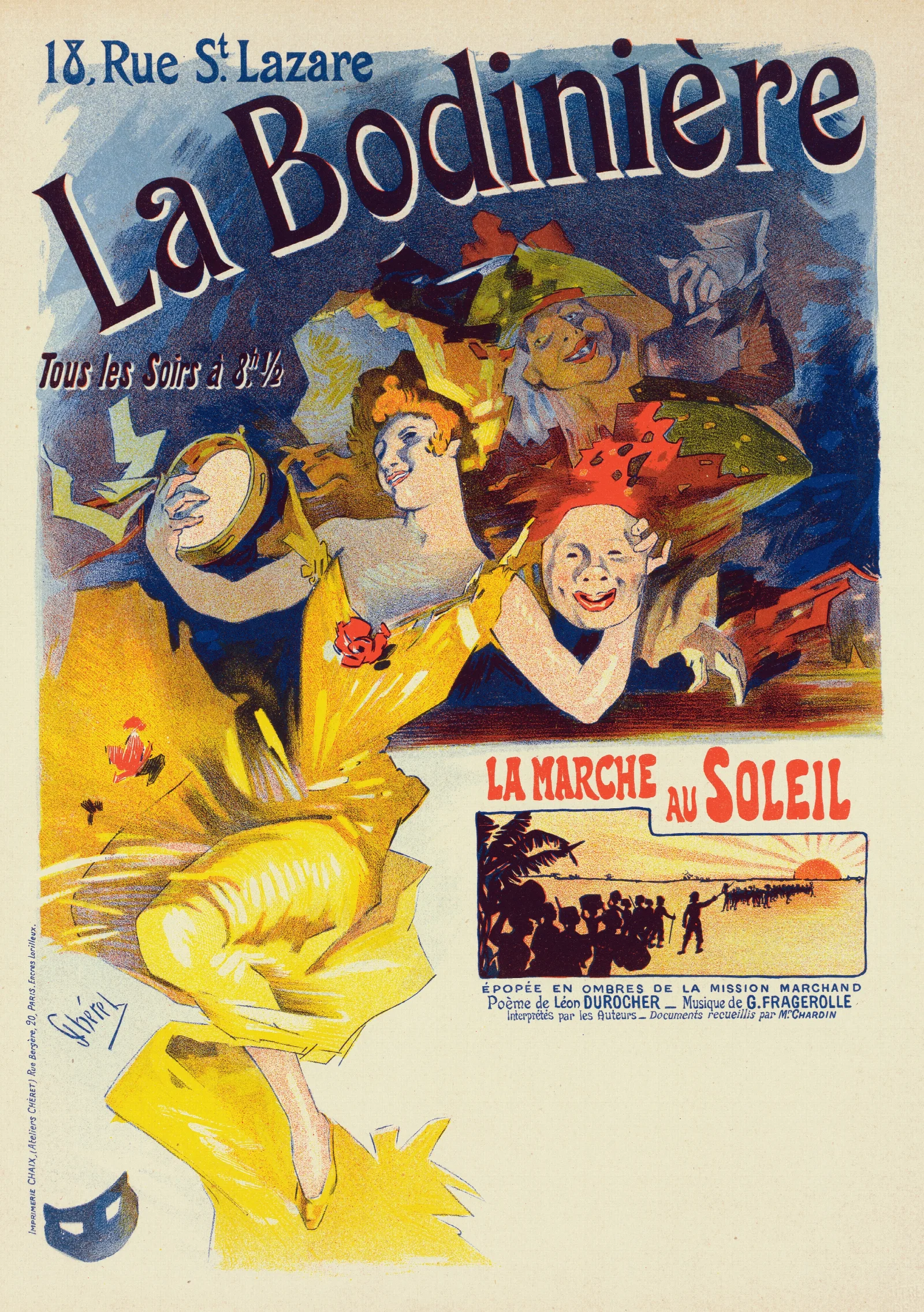 La Bodiniere Wall Art by Jules Chéret - Canvas Print