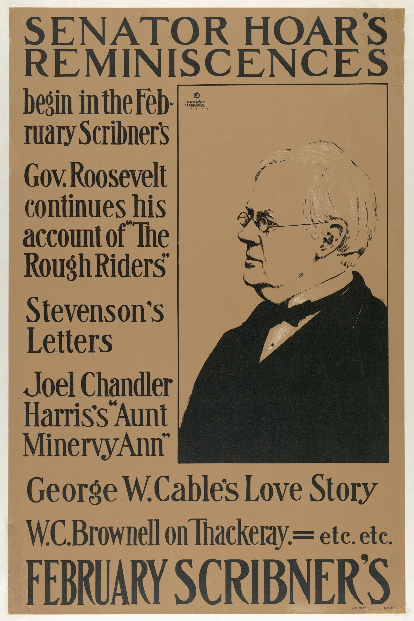 Scribners February Wall Art by Ernest Haskell - Canvas Print