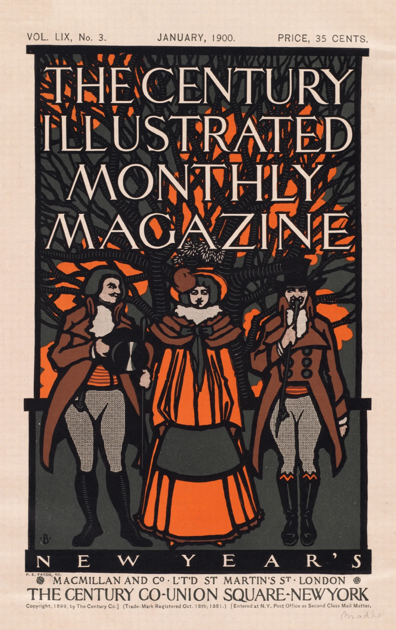 The Century Illustrated Monthly Magazine New Years Wall Art by Will Bradley - Canvas Print