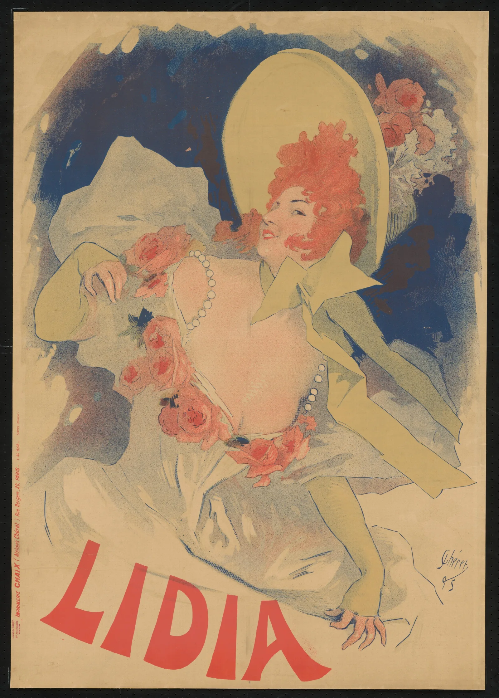 Lidia 3 Wall Art by Jules Chéret - Canvas Print