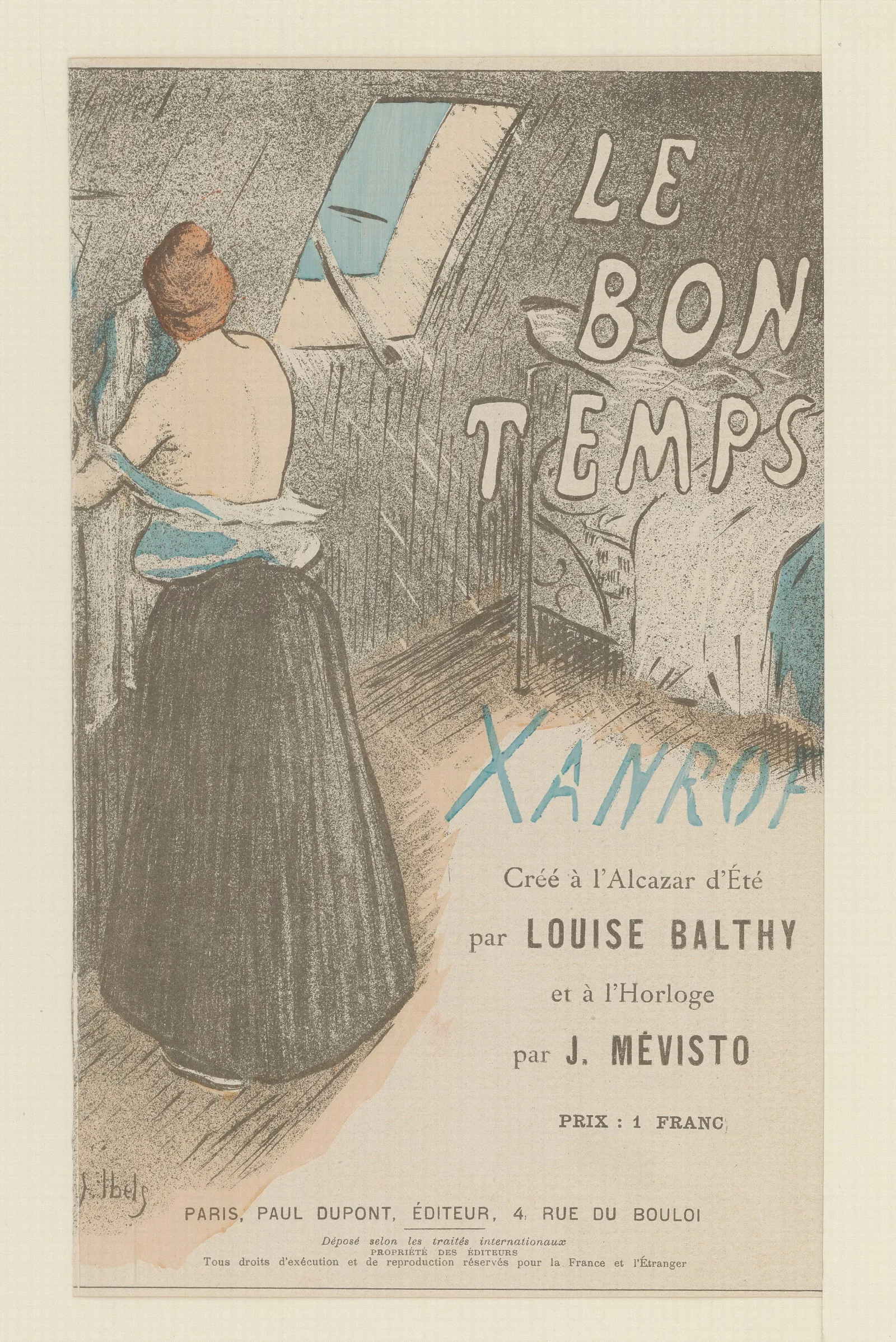 Le Bon Temps Xanrof Wall Art by Henri-Gabriel Ibels - Canvas Print