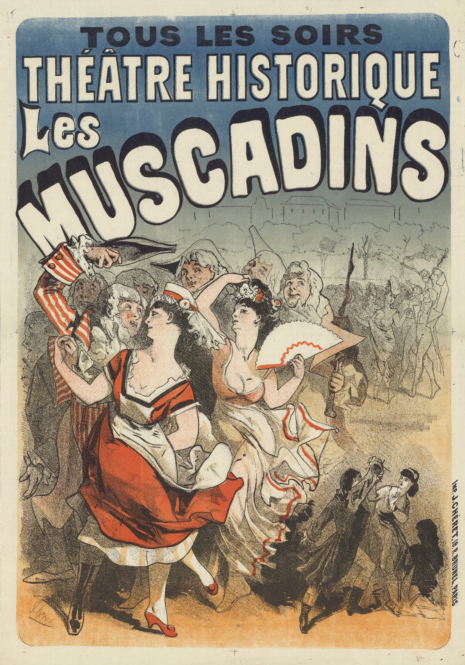Theatre Historique Les Muscadins Wall Art by Jules Chéret - Canvas Print