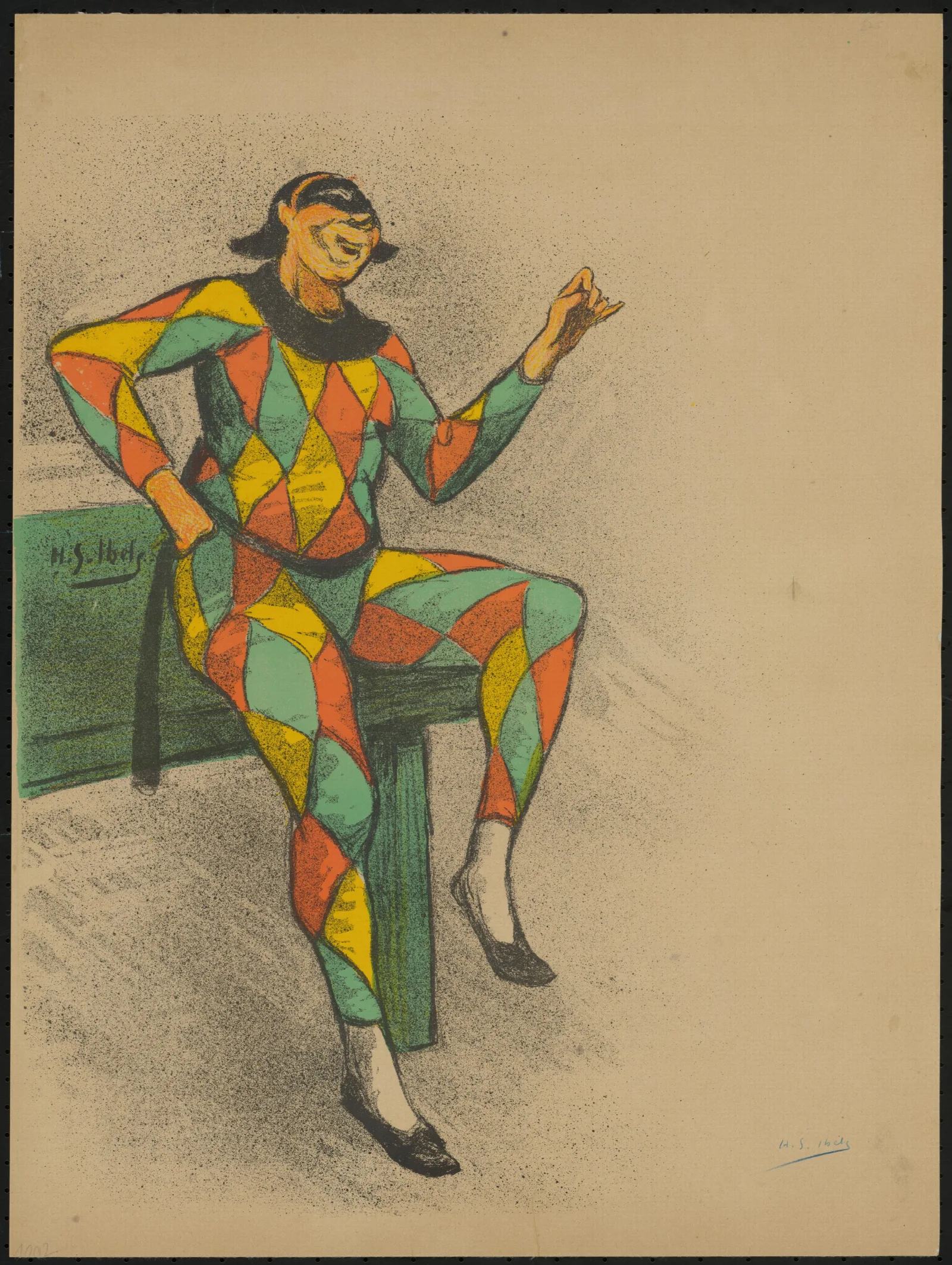 Larlequin Cabaret Artistique Wall Art by Henri-Gabriel Ibels - Canvas Print