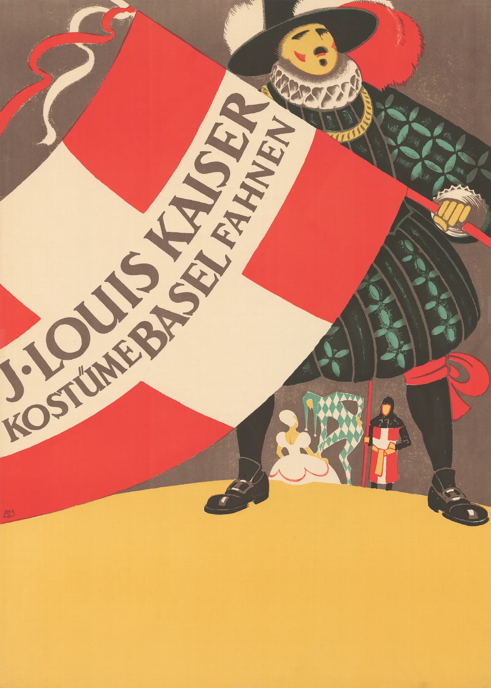 J Louis Kaiser Kostume Fahnen Wall Art by Burkhard Mangold - Canvas Print