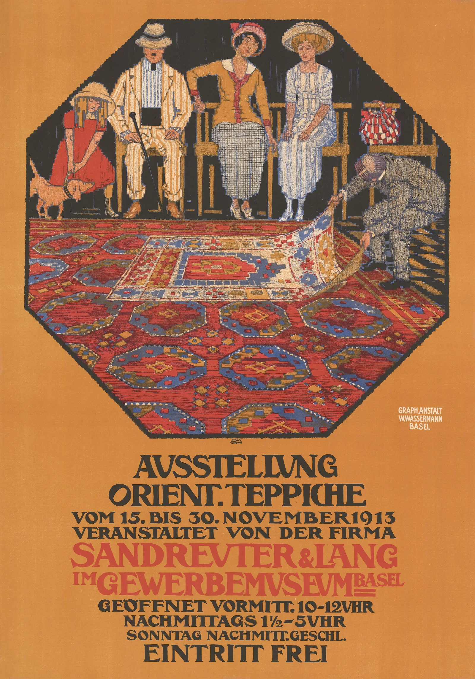 Ausstellung Orient Teppiche Veranstaltet Von Der Firma Sandreuter Lang Im Gewerbemuseum Wall Art by Burkhard Mangold - Canvas Print
