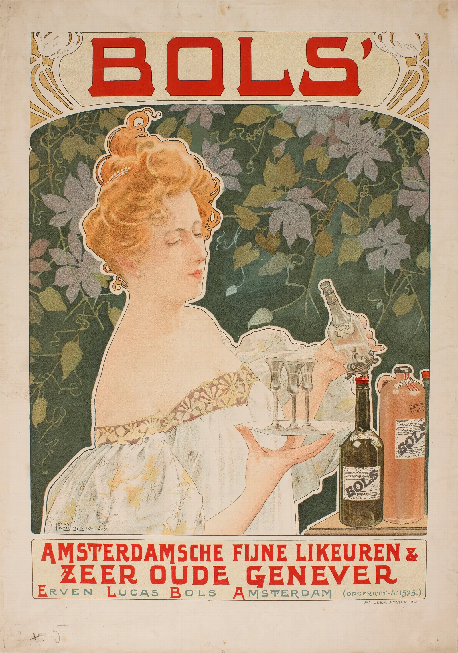 Bols Wall Art by Henri Privat-Livemont - Canvas Print