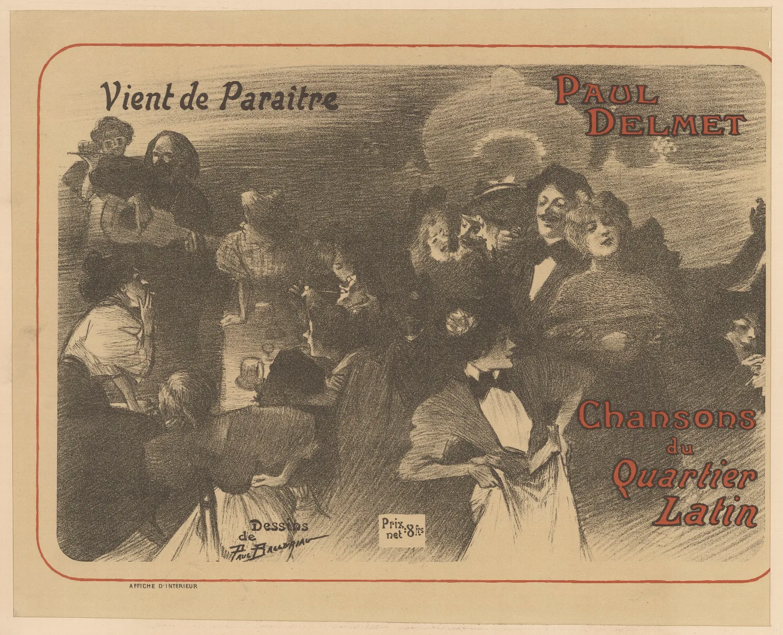 Hansons De Montmartre Paul Delmet Wall Art by Théophile Alexandre Steinlen - Canvas Print